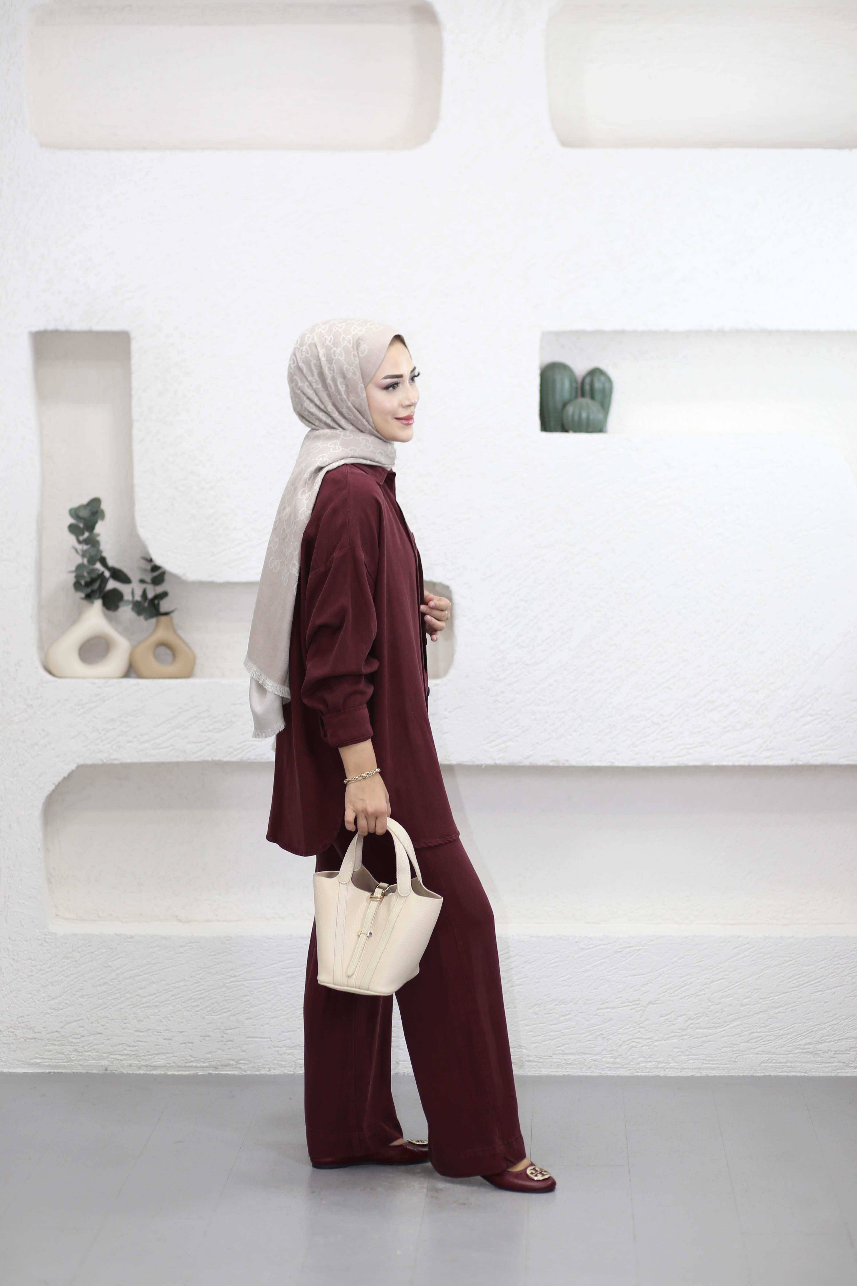 Sena Denim Takım Bordo 7415