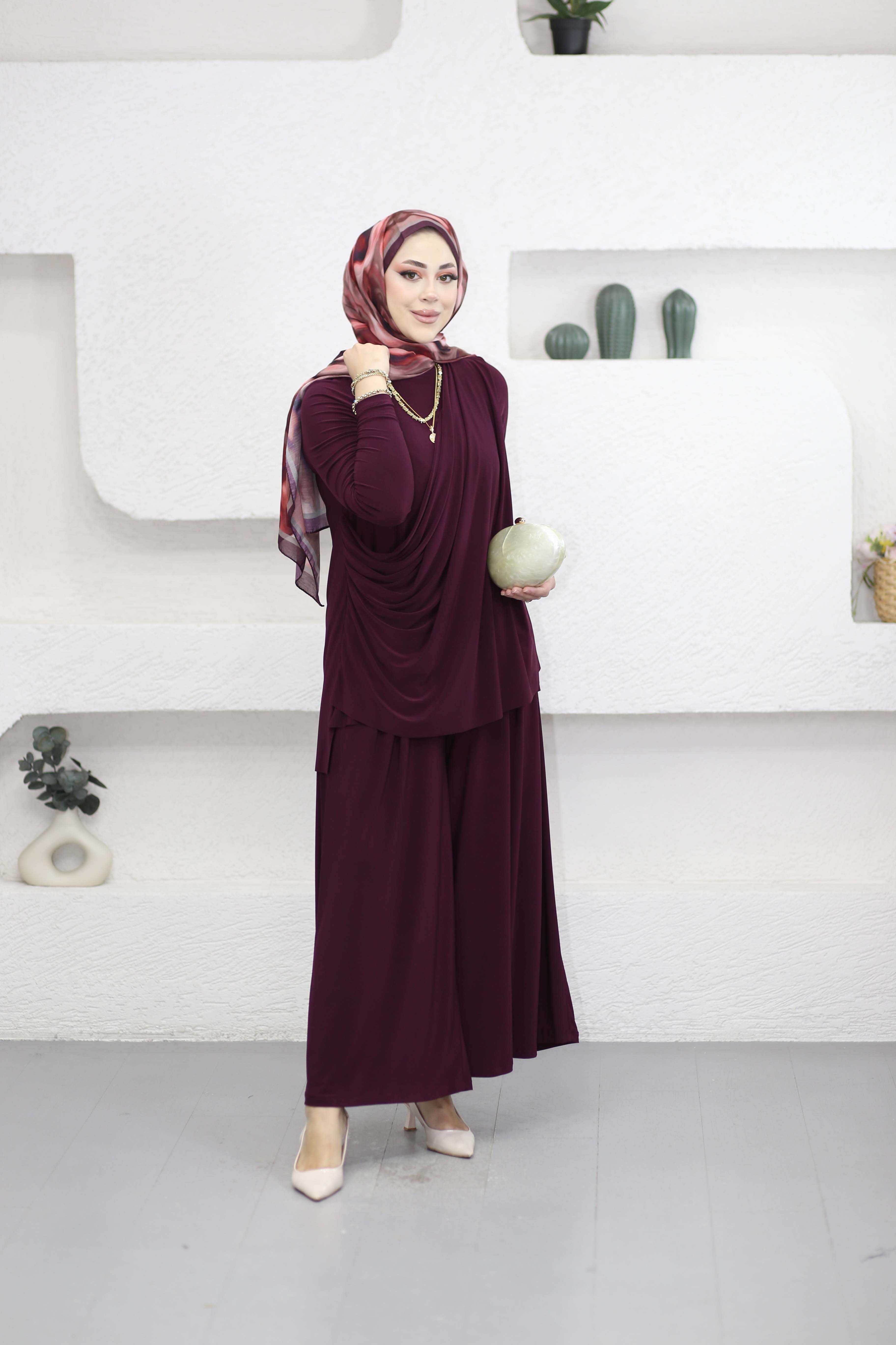 Asude Sandy Takım Mürdüm 0947
