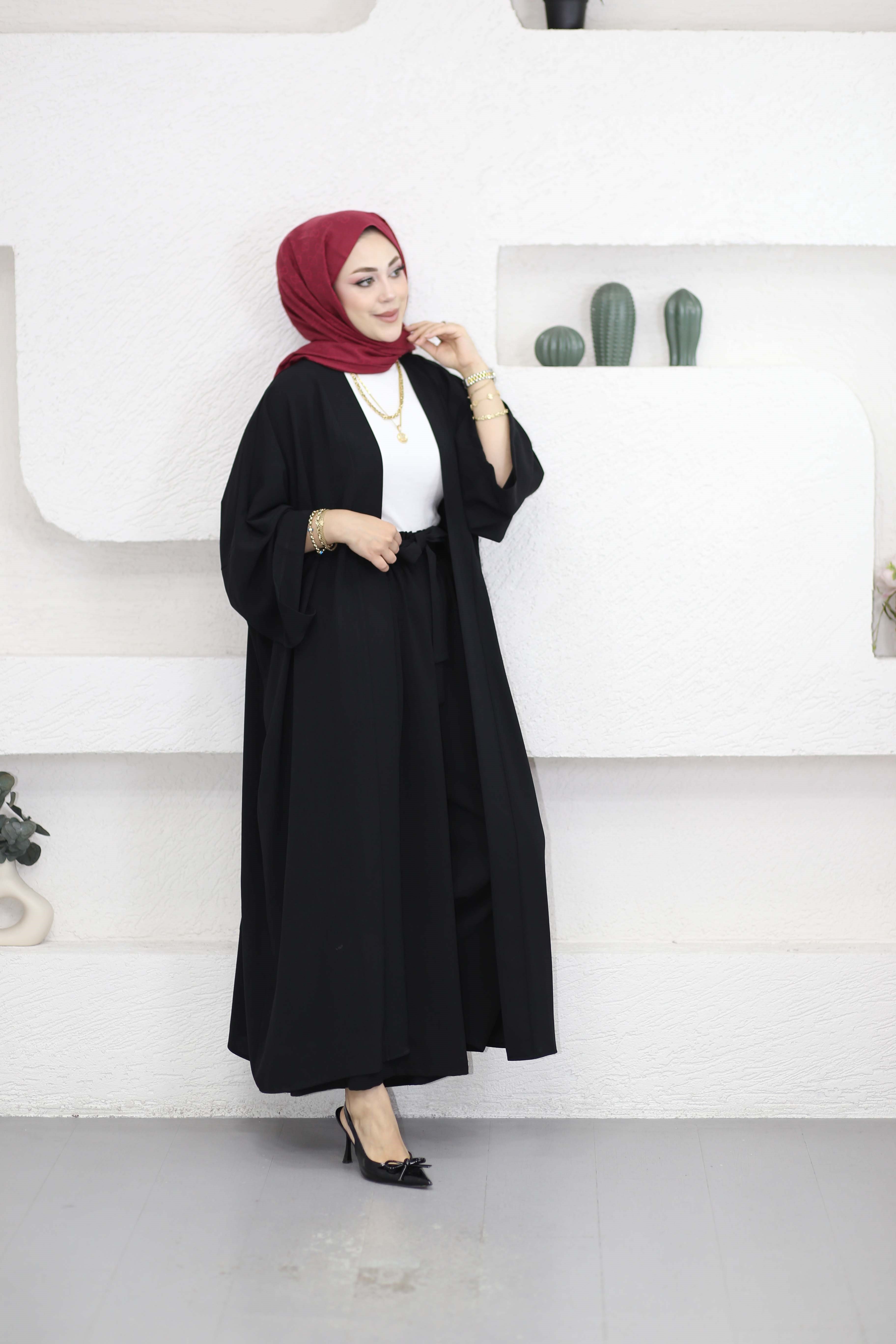 Kimonolu Salaş Takım Siyah 8571
