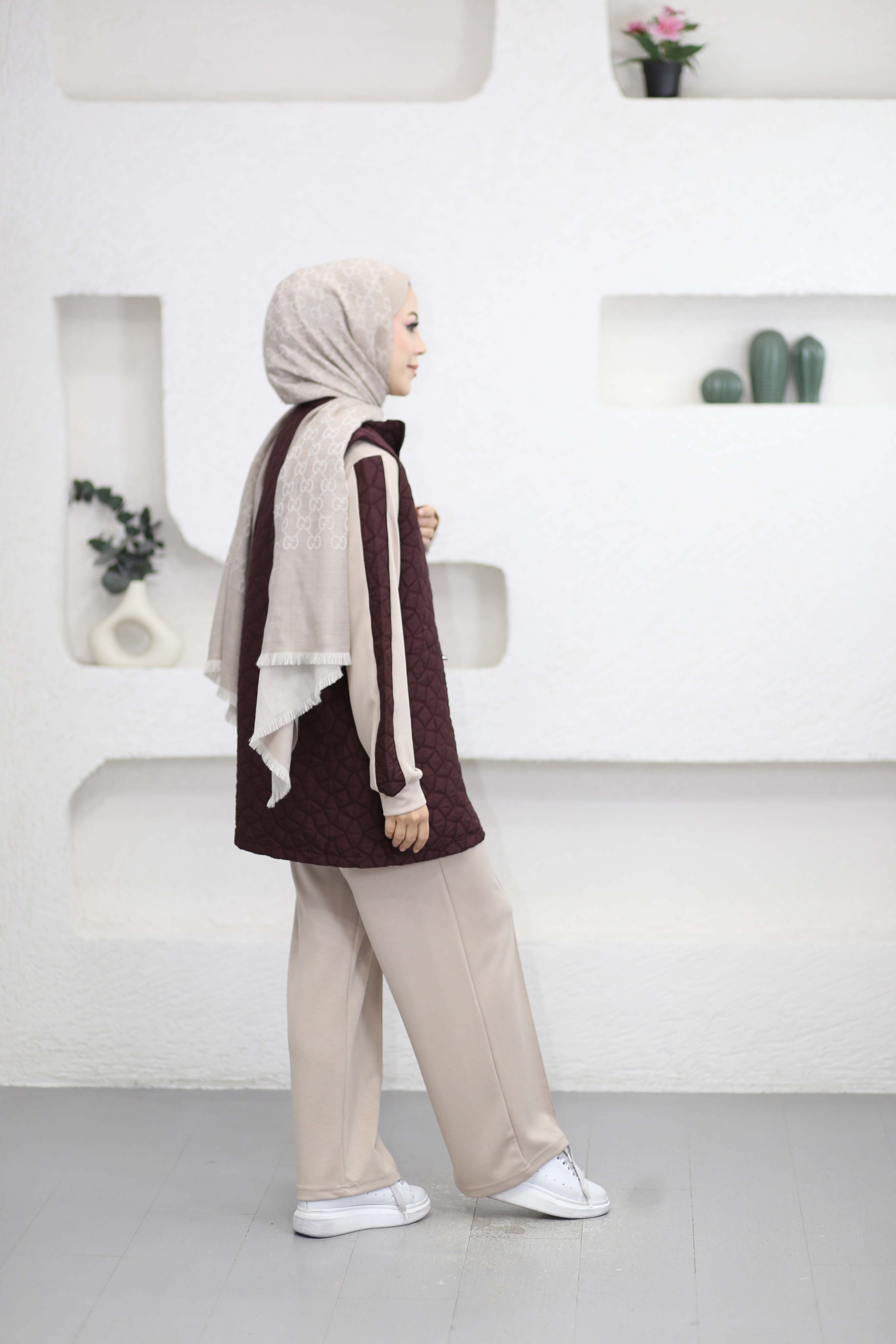 Yelekli Spor Takım Bordo 4046
