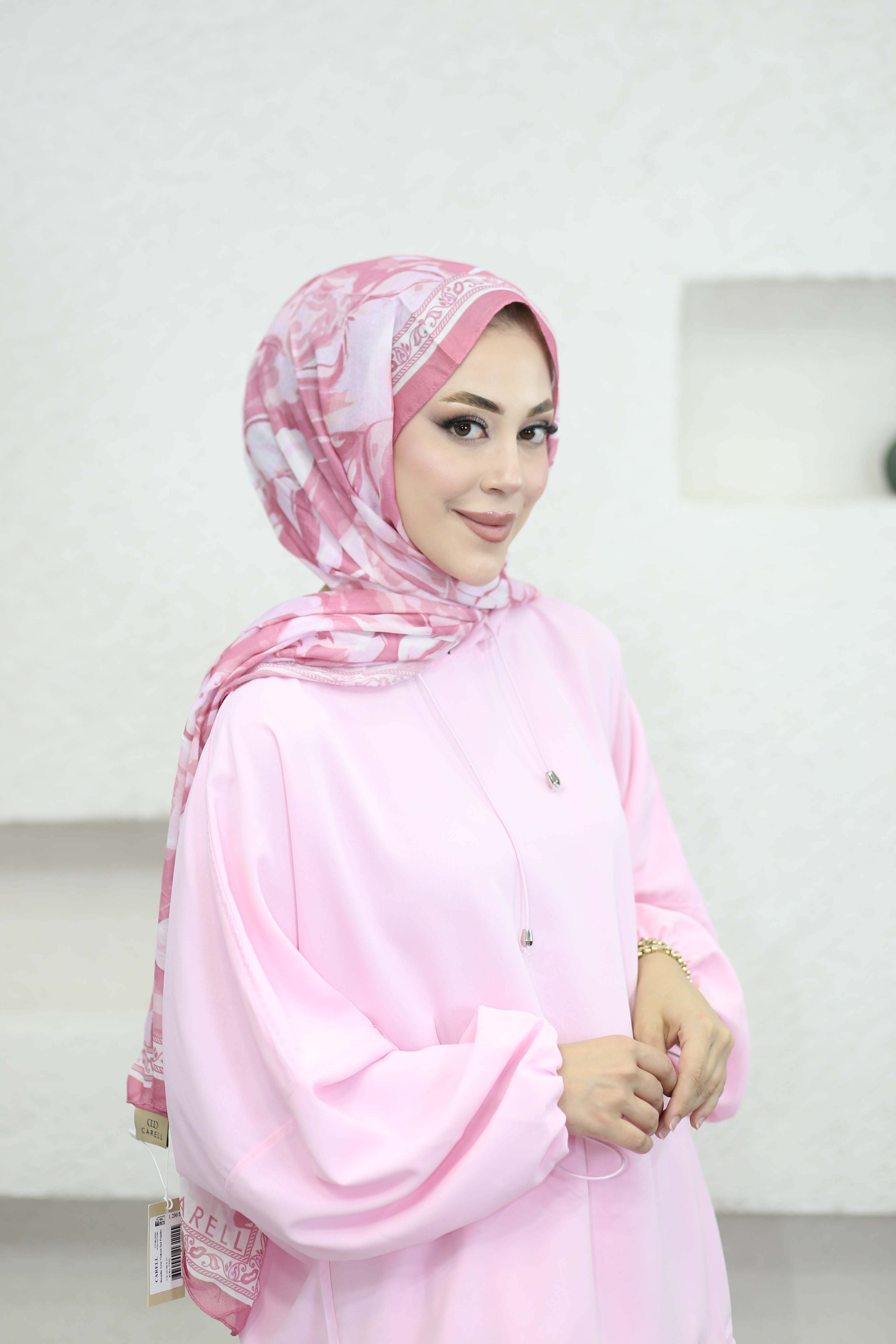 Kapşonlu Şalvar Takım Şeker Pembe 5019
