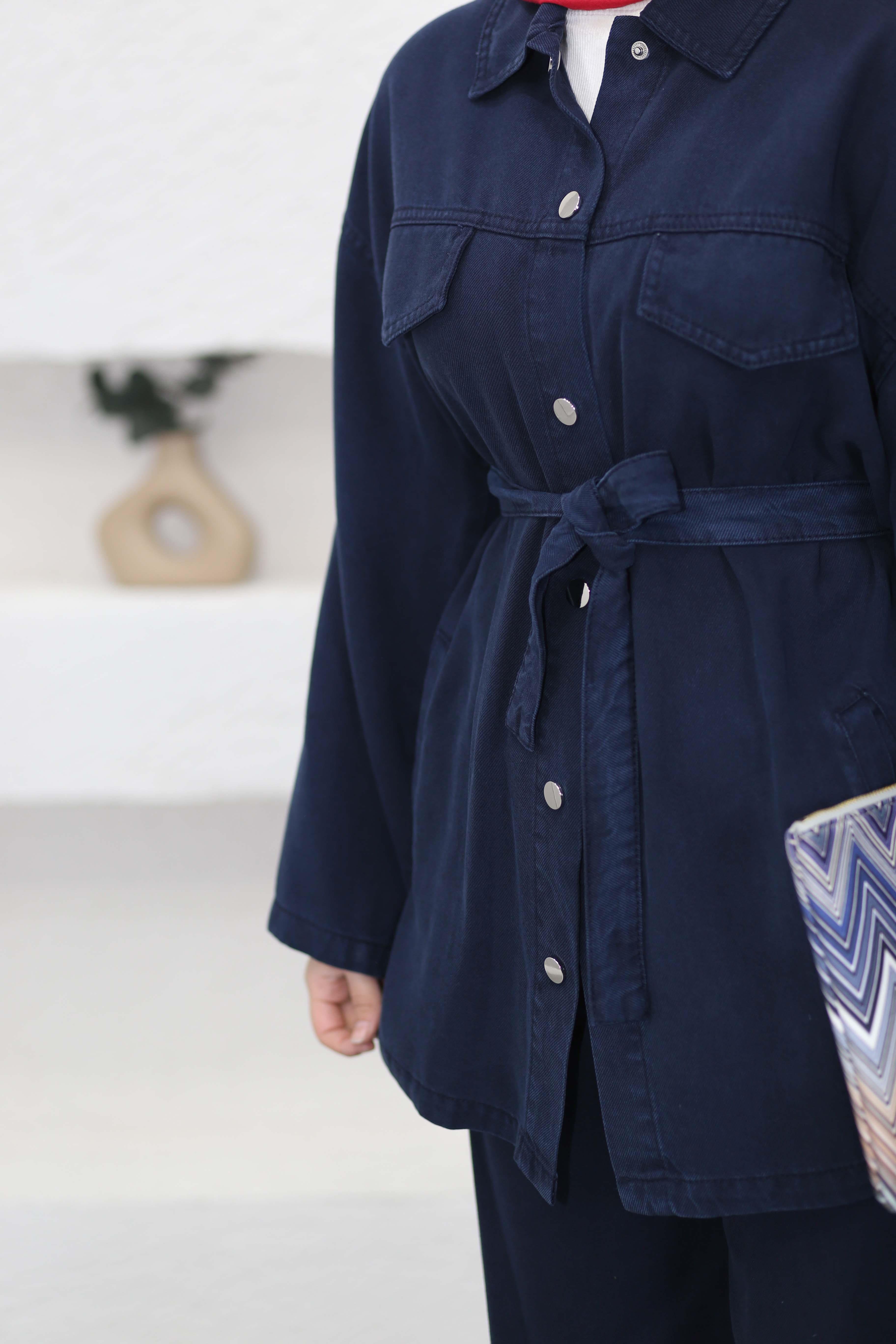 Ebru Denim Takım Lacivert 7431