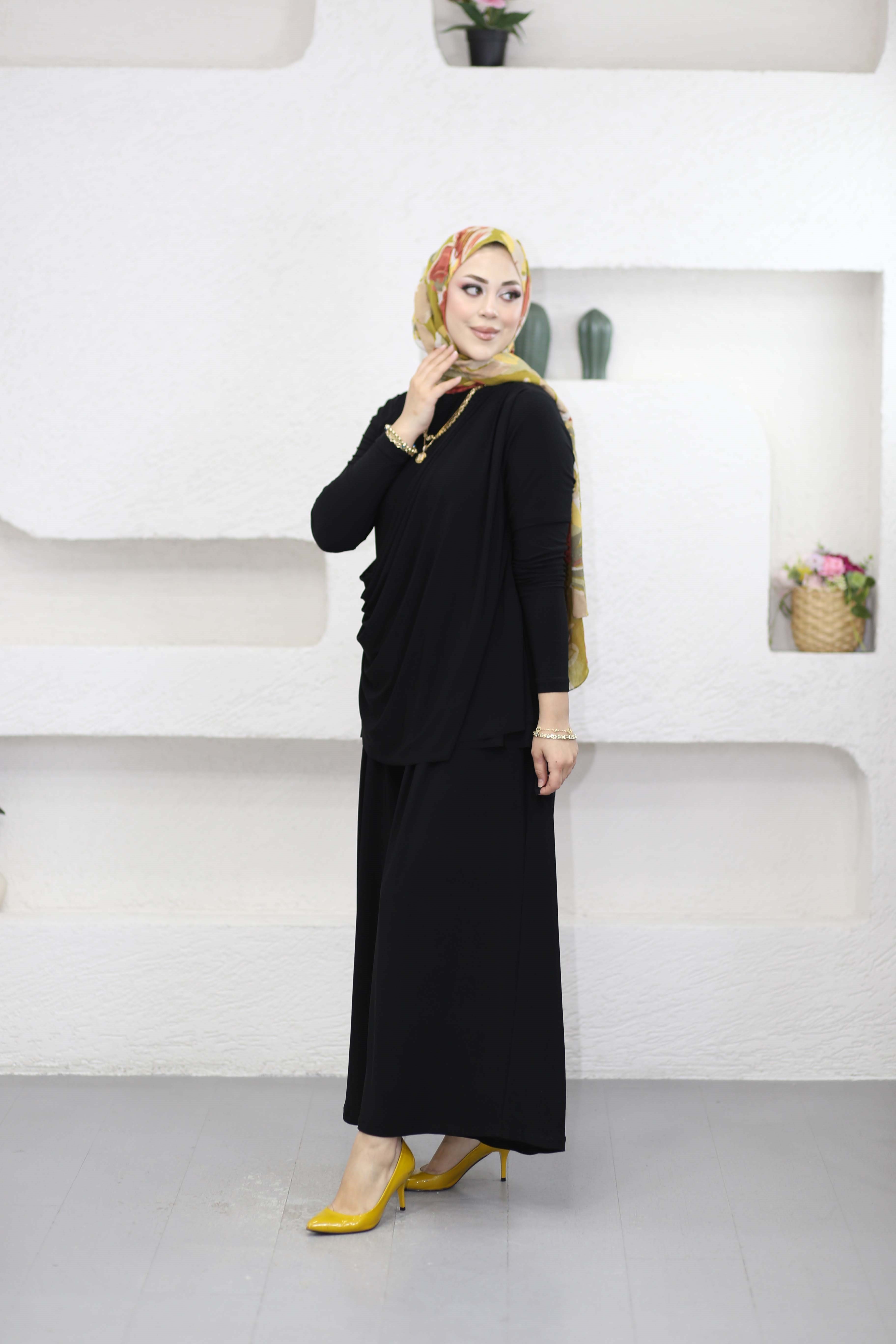 Asude Sandy Takım Siyah 0947