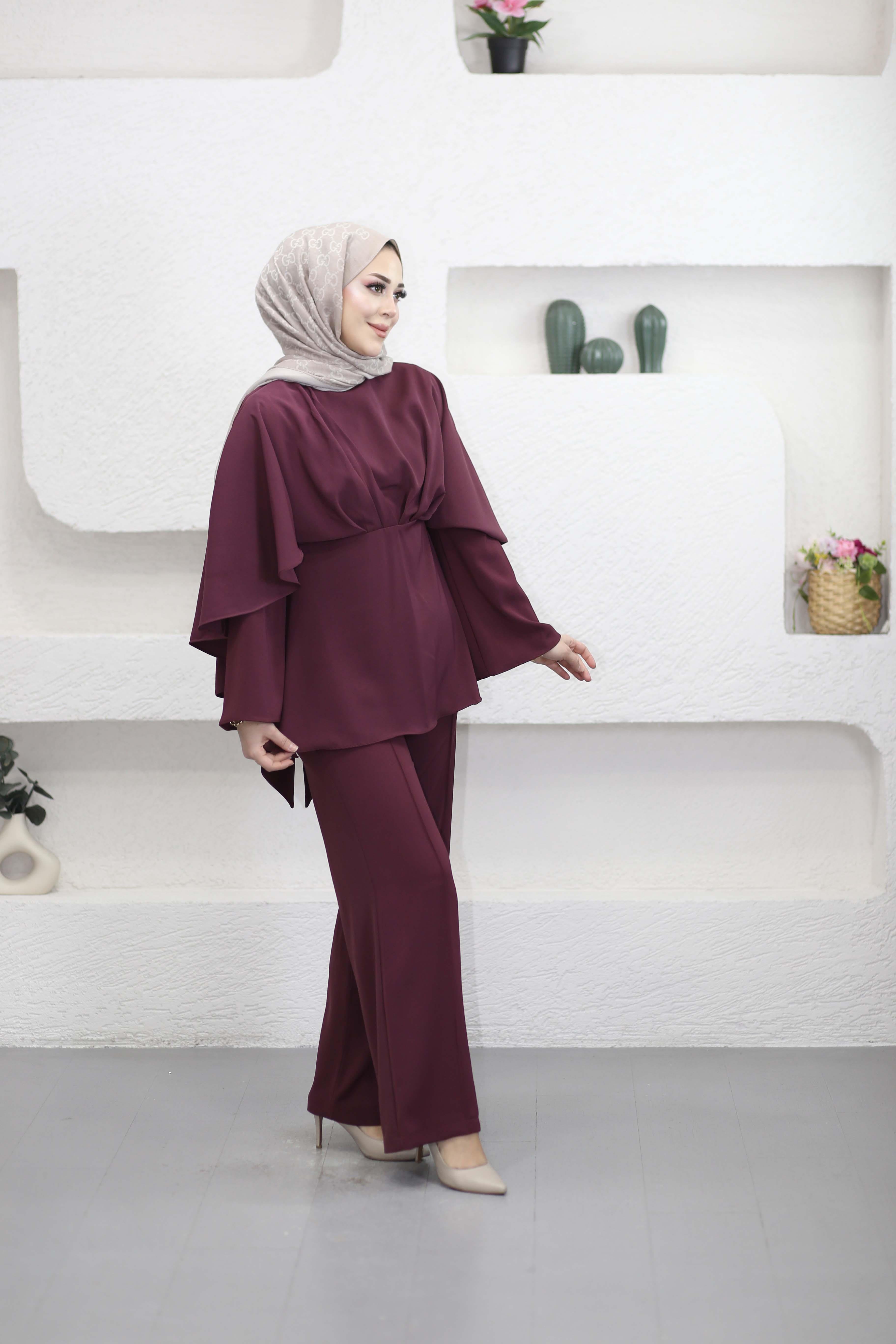 Aysa Pelerinli Takım Mürdüm 2358