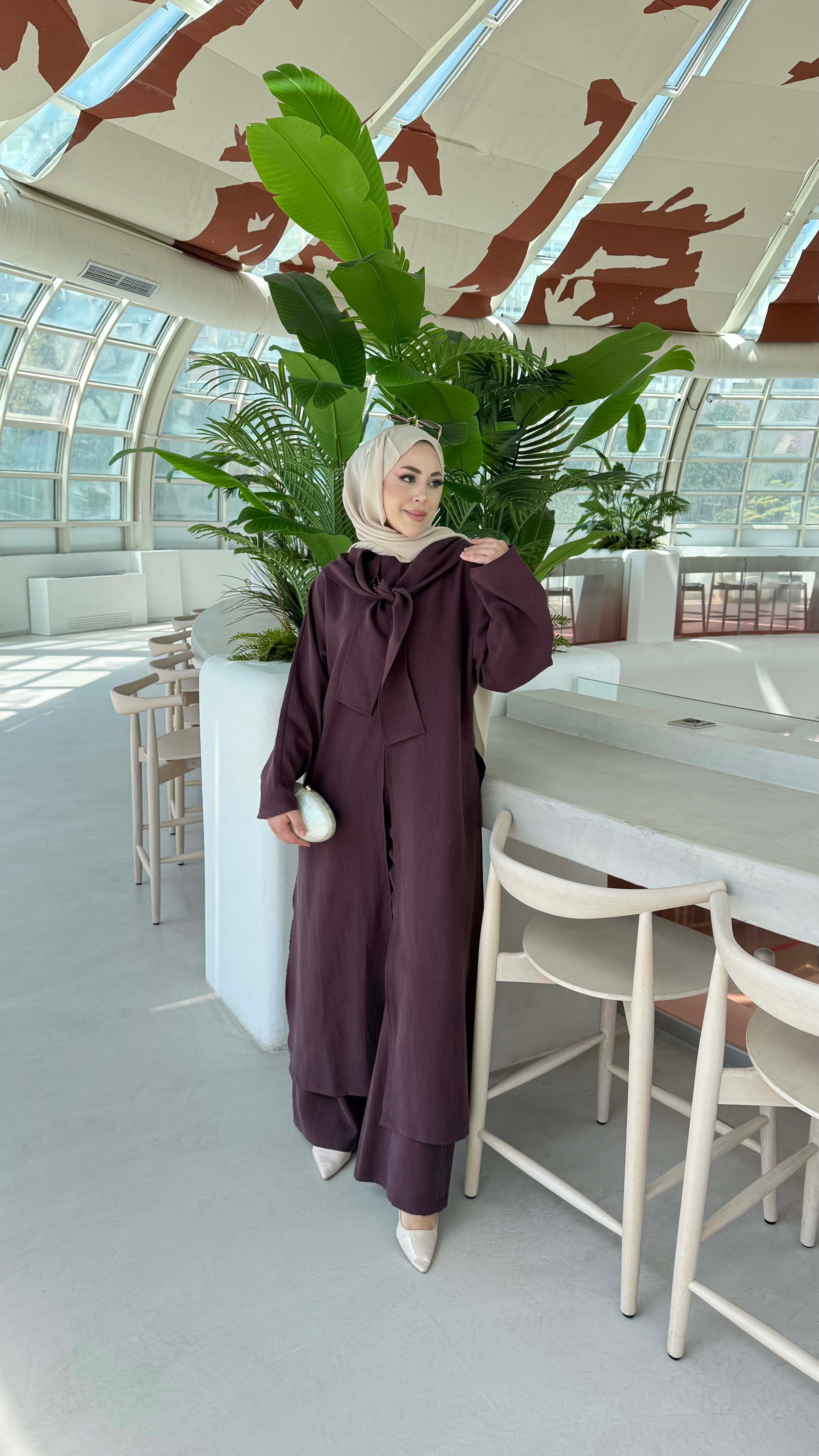 Feraye Takım Bordo 8492