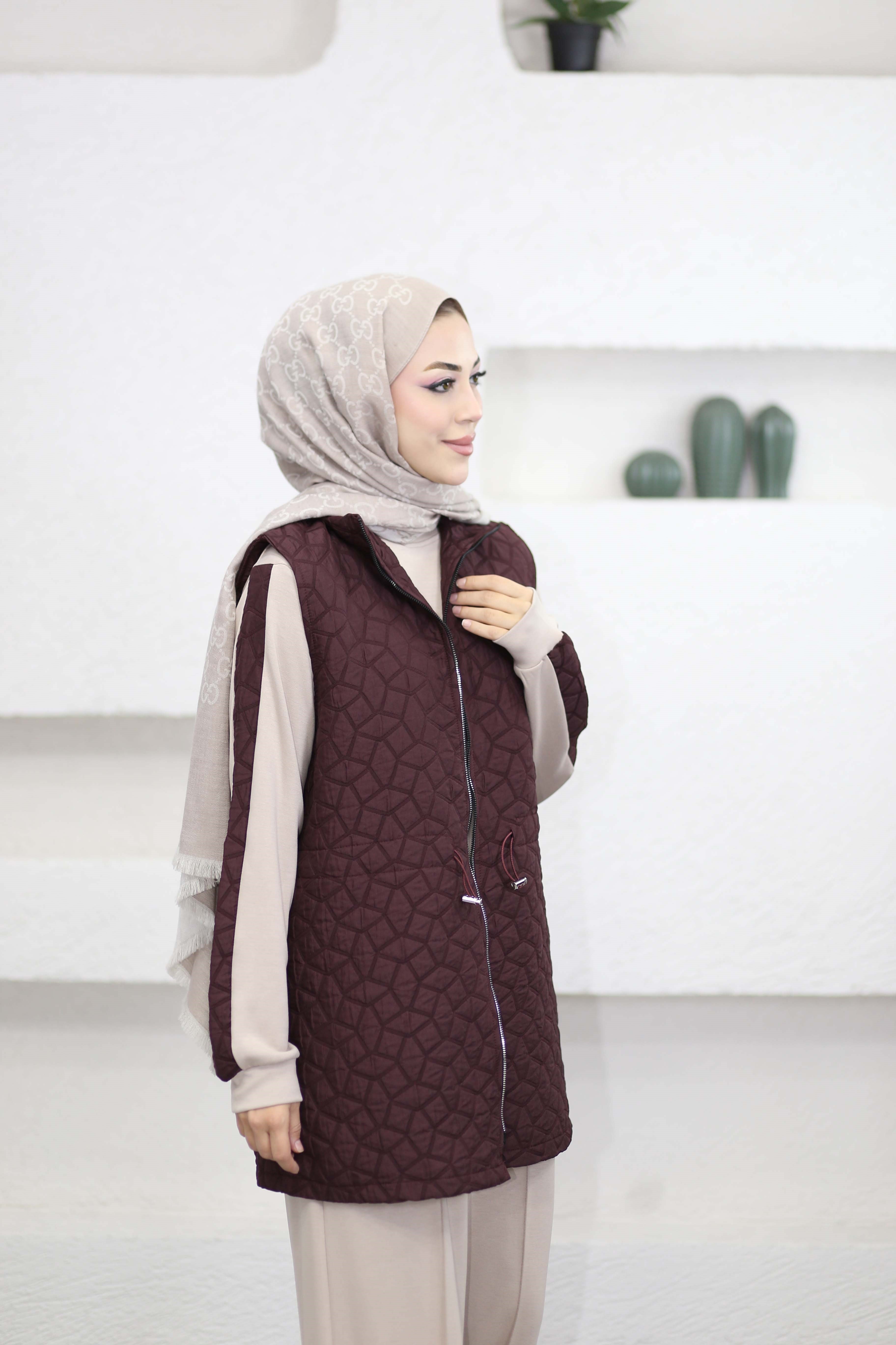 Yelekli Spor Takım Bordo 4046