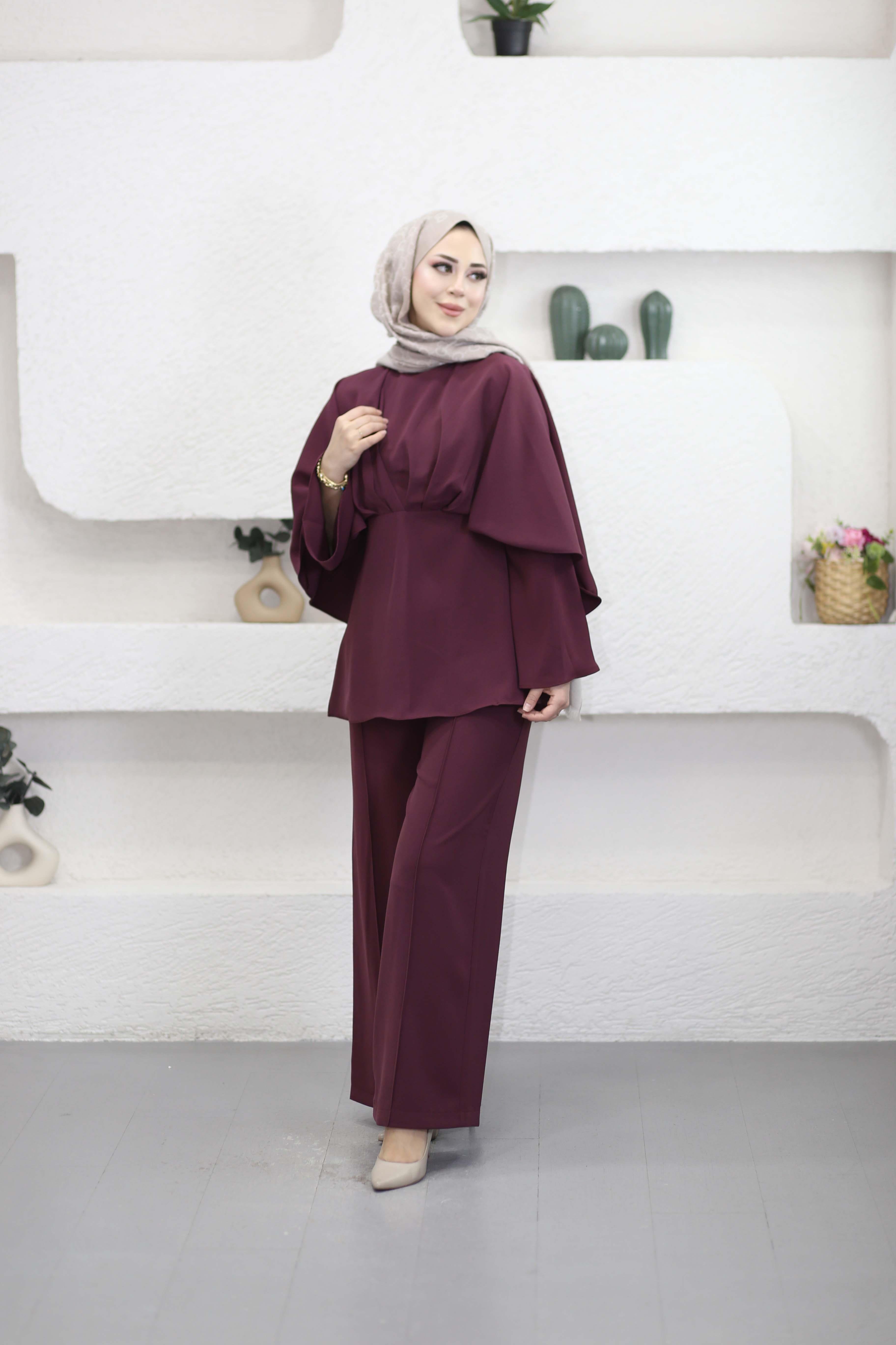 Aysa Pelerinli Takım Mürdüm 2358