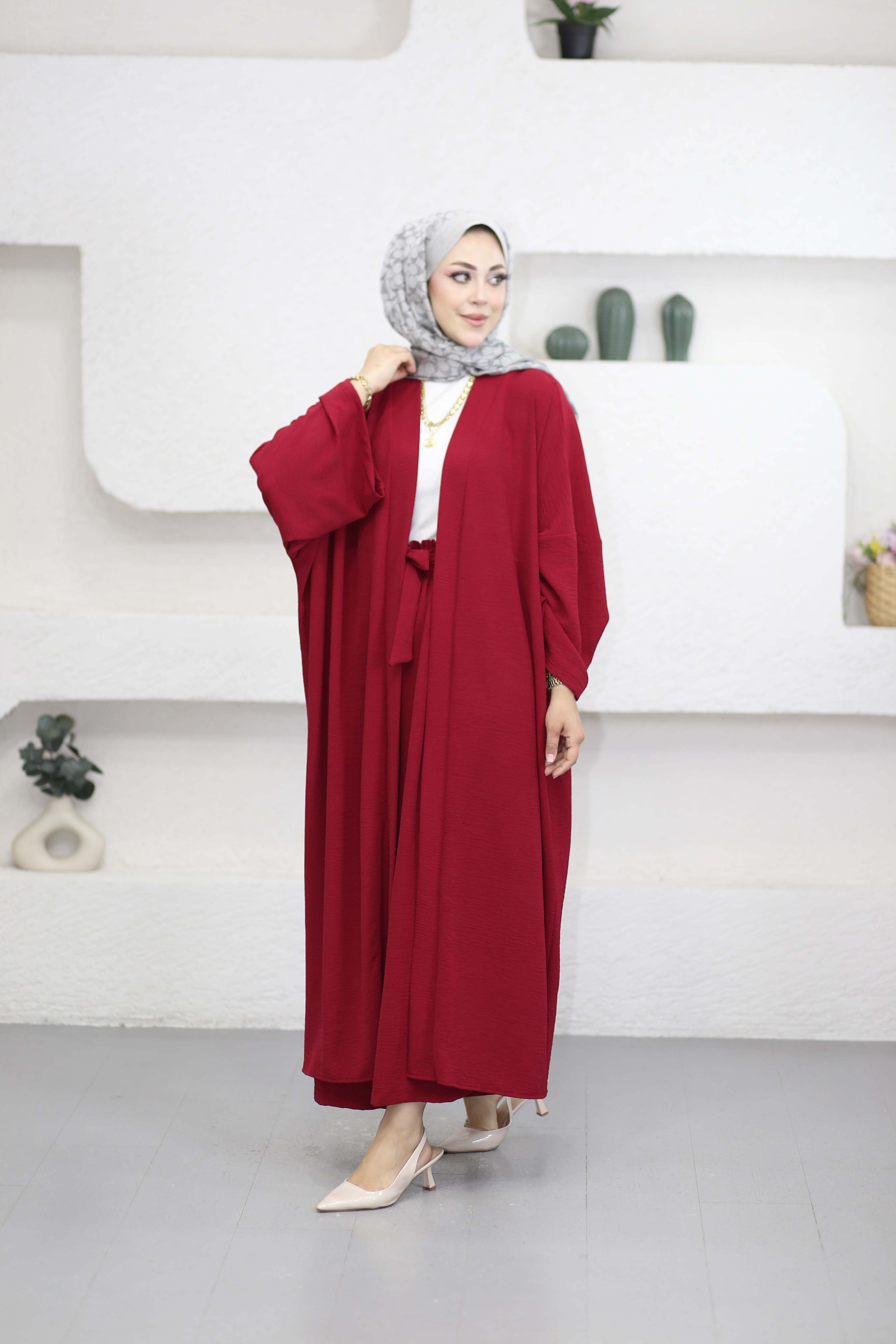 Kimonolu Salaş Takım Kırmızı 8571