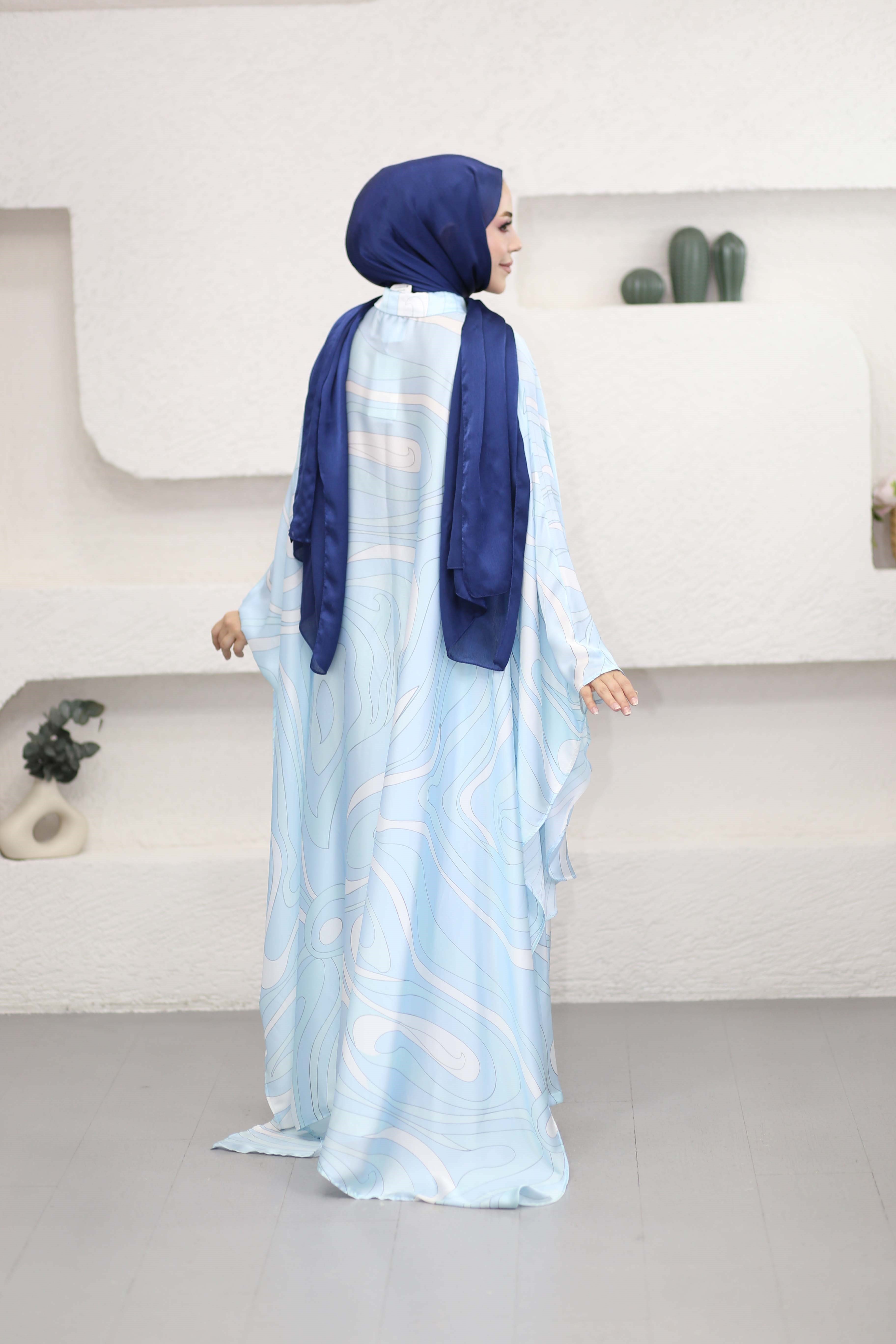 Angels Abaya Takım Bebe Mavi 0101