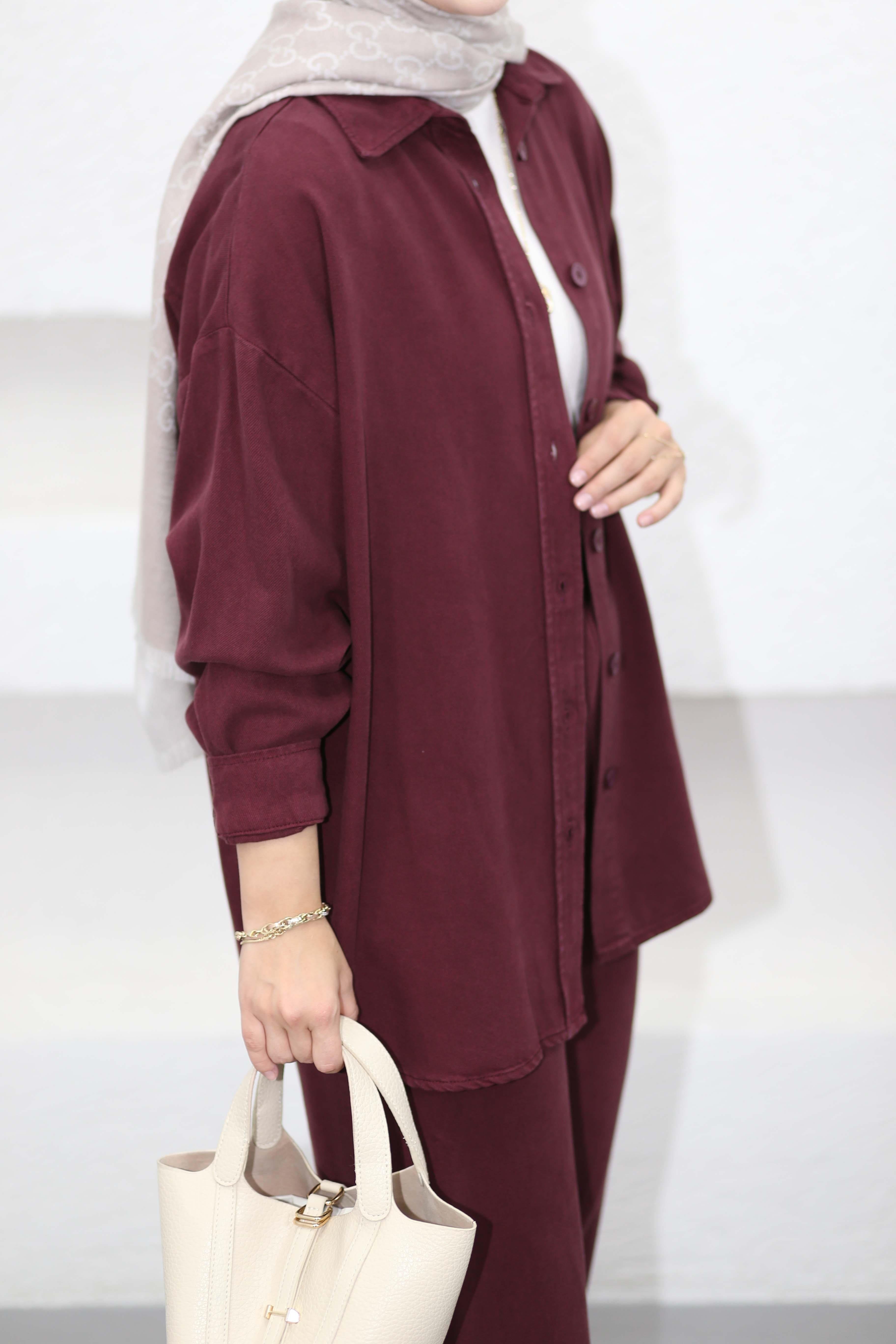 Sena Denim Takım Bordo 7415