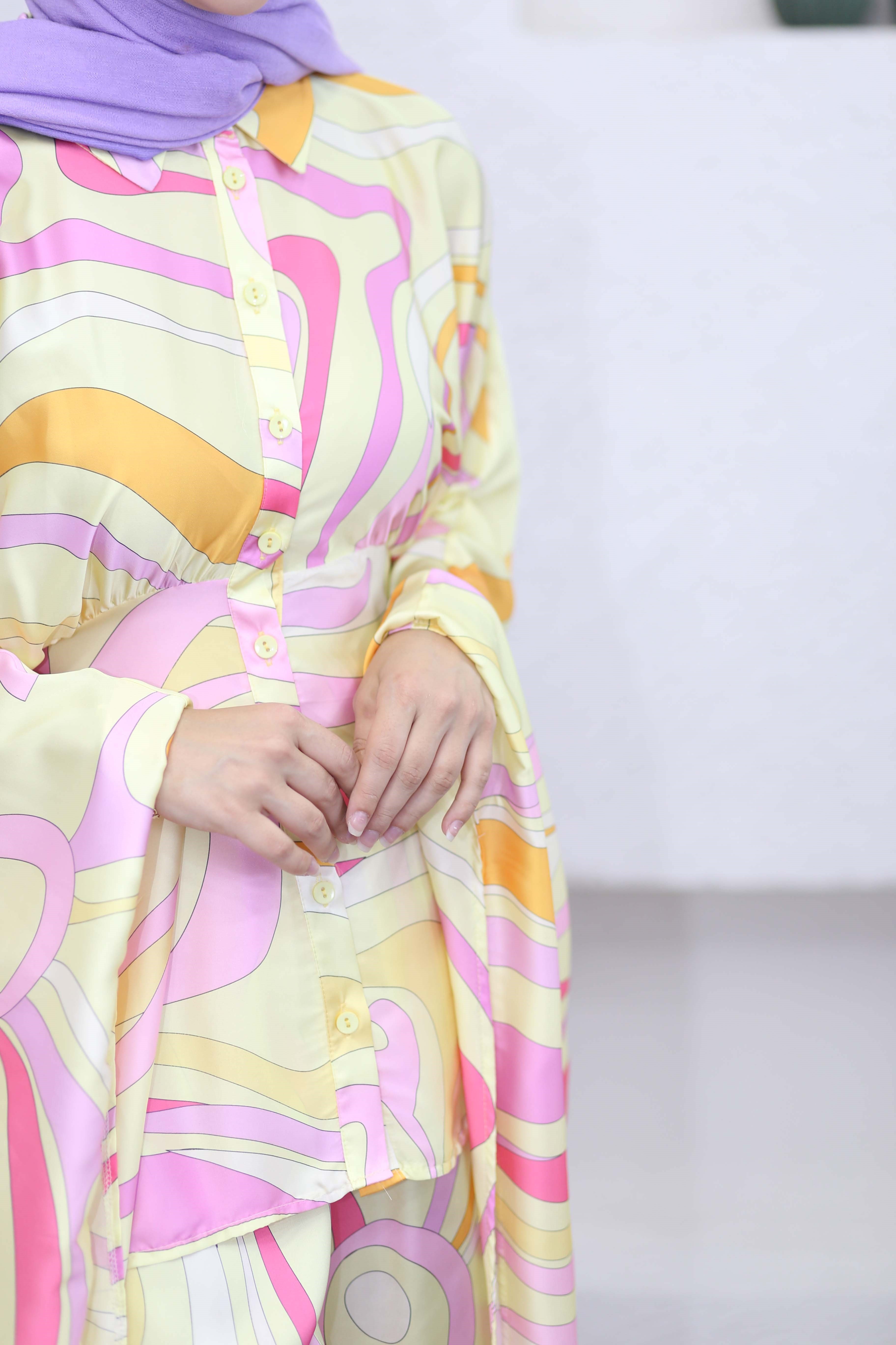 Angels Abaya Takım Sarı 0101