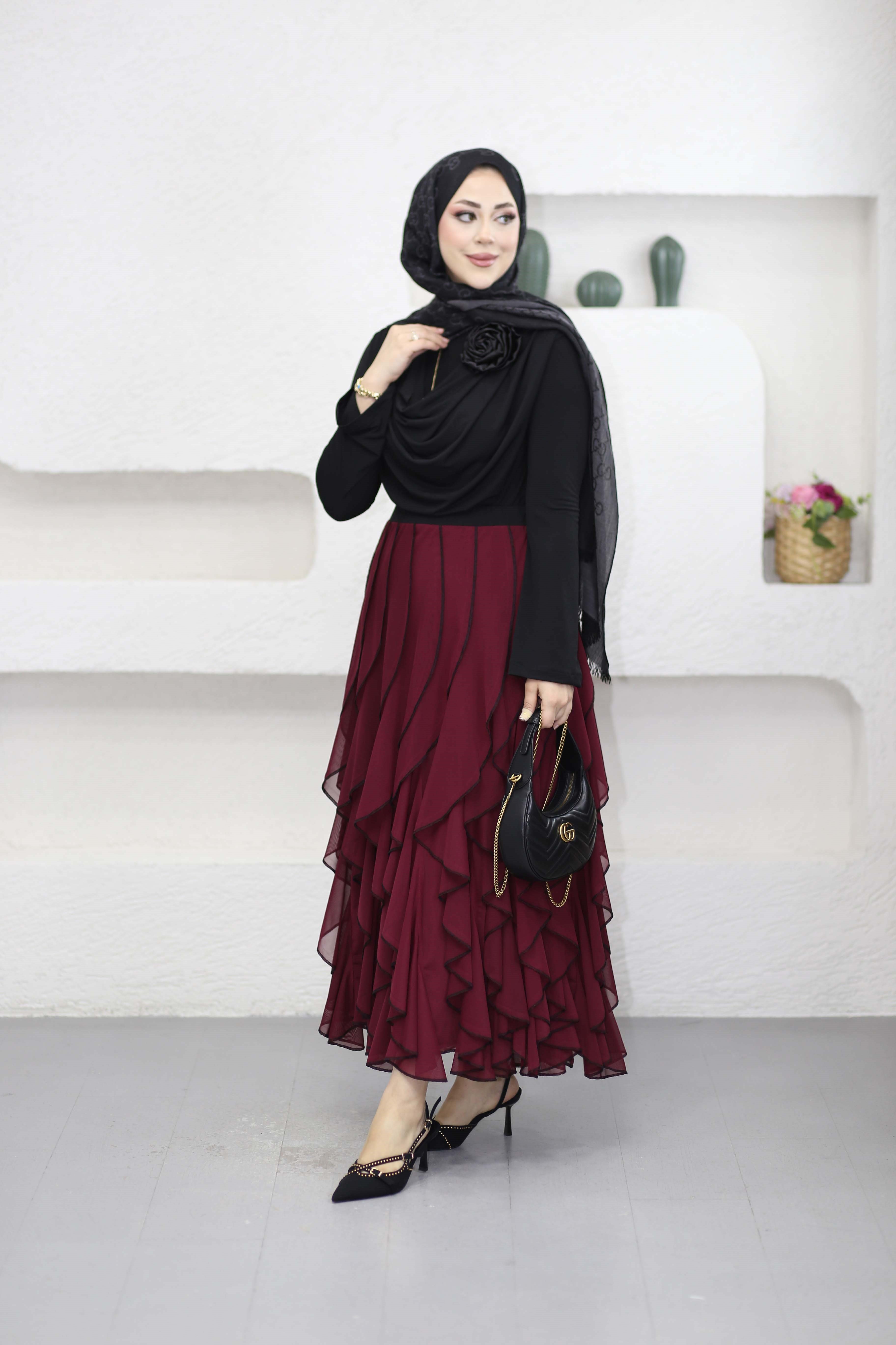 Mabel Etekli Takım Bordo 7273