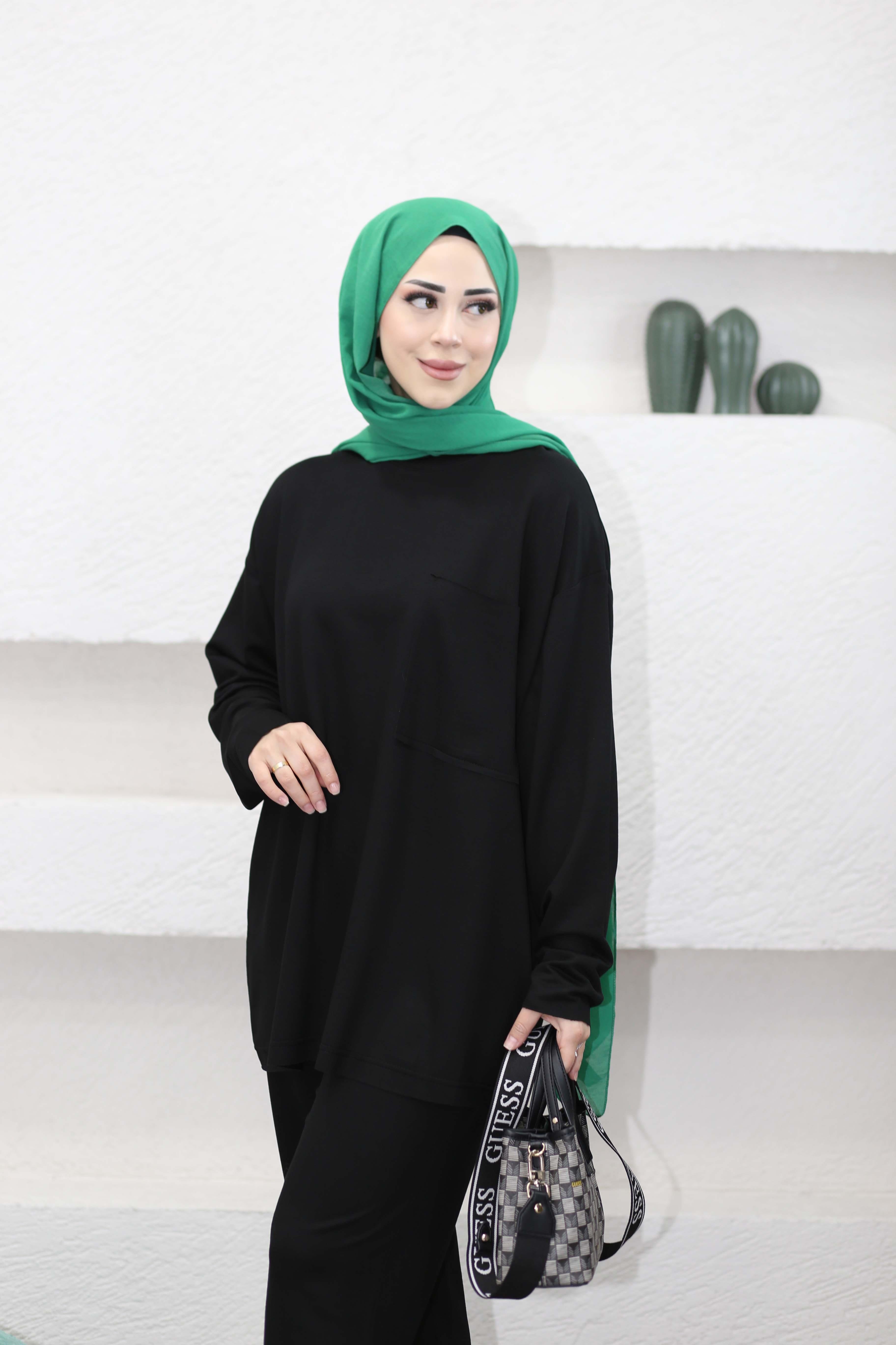 Cepli Penye Takım Siyah 5710