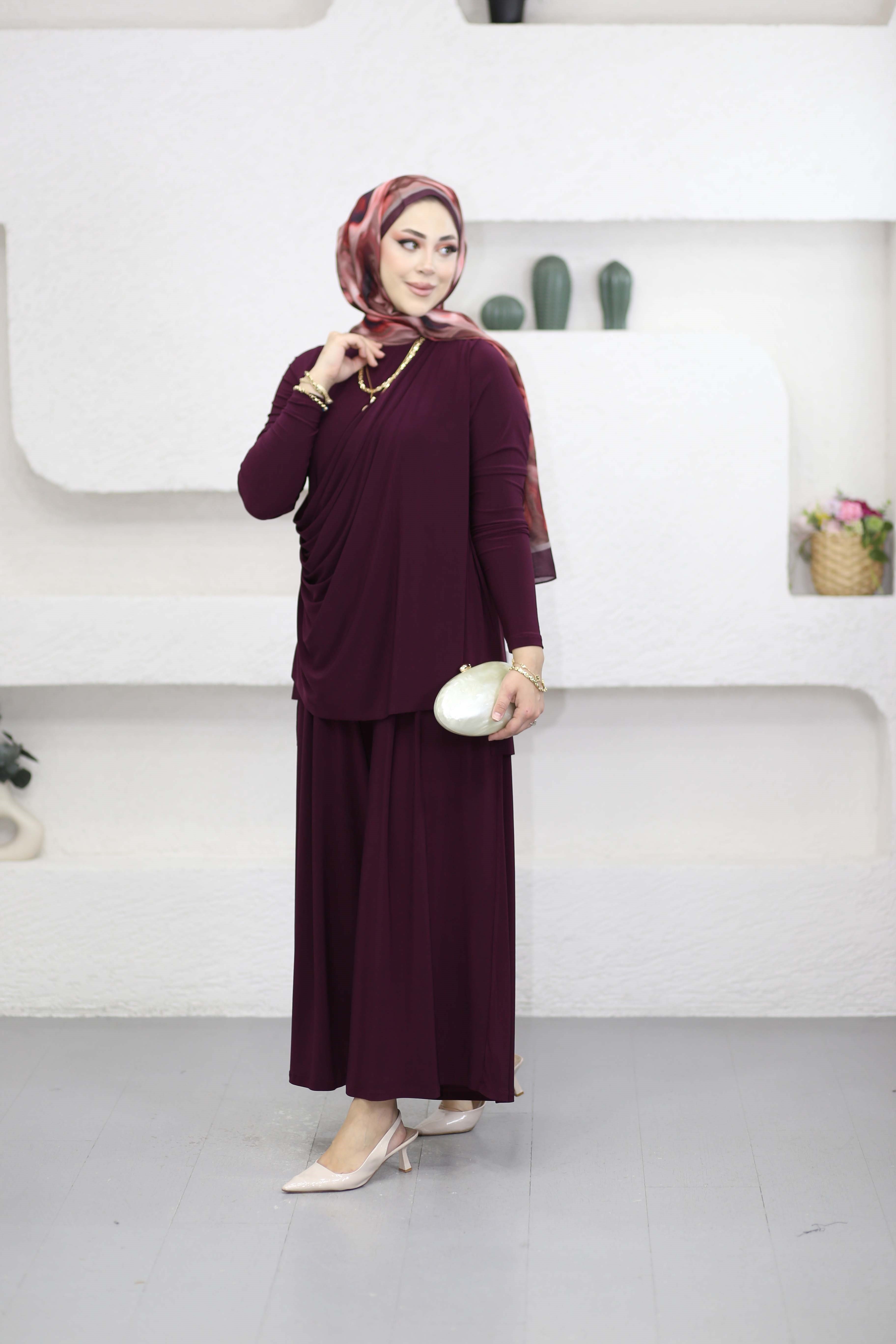 Asude Sandy Takım Mürdüm 0947