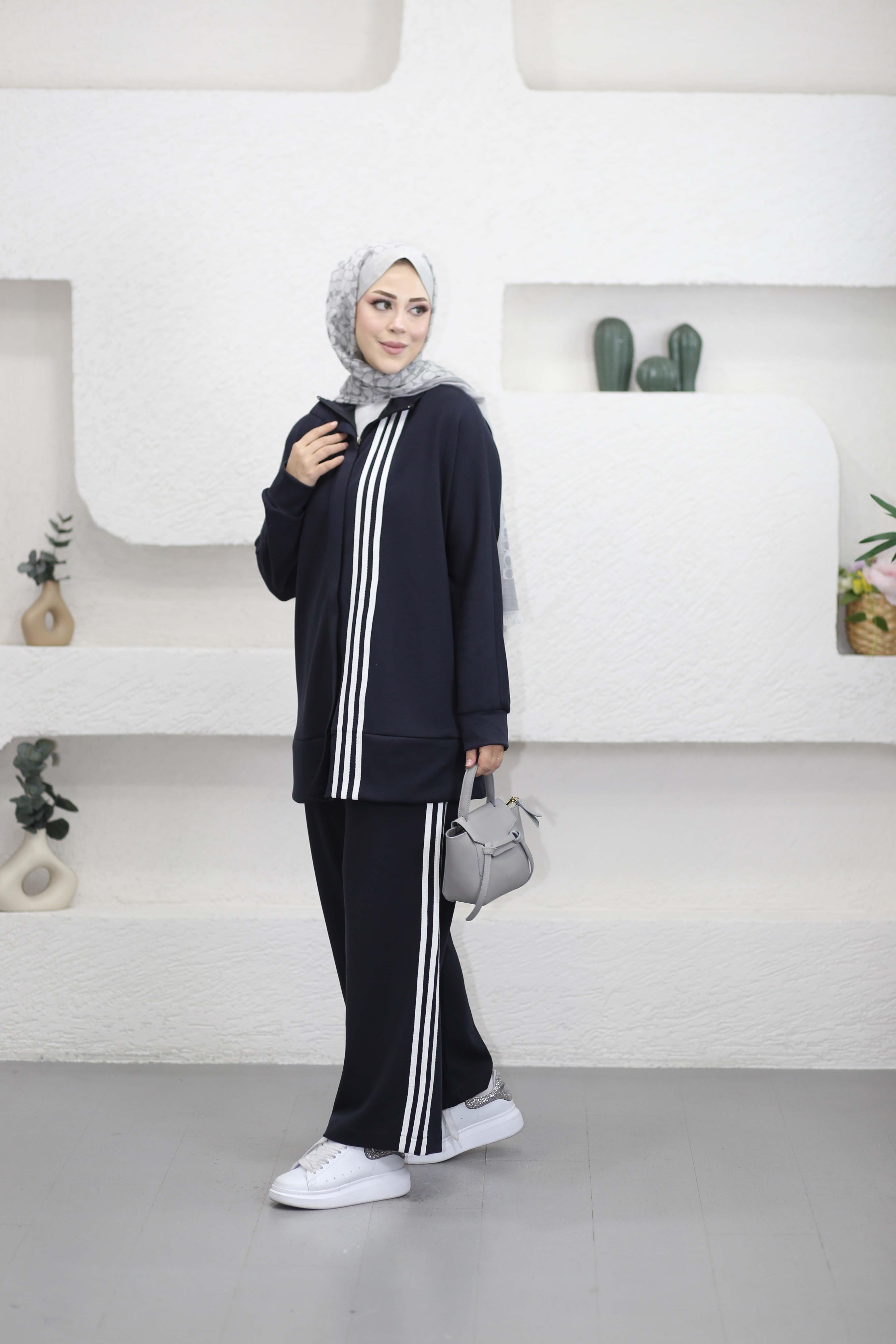 Dikiş Şeritli Spor Takım Antrasit 22754