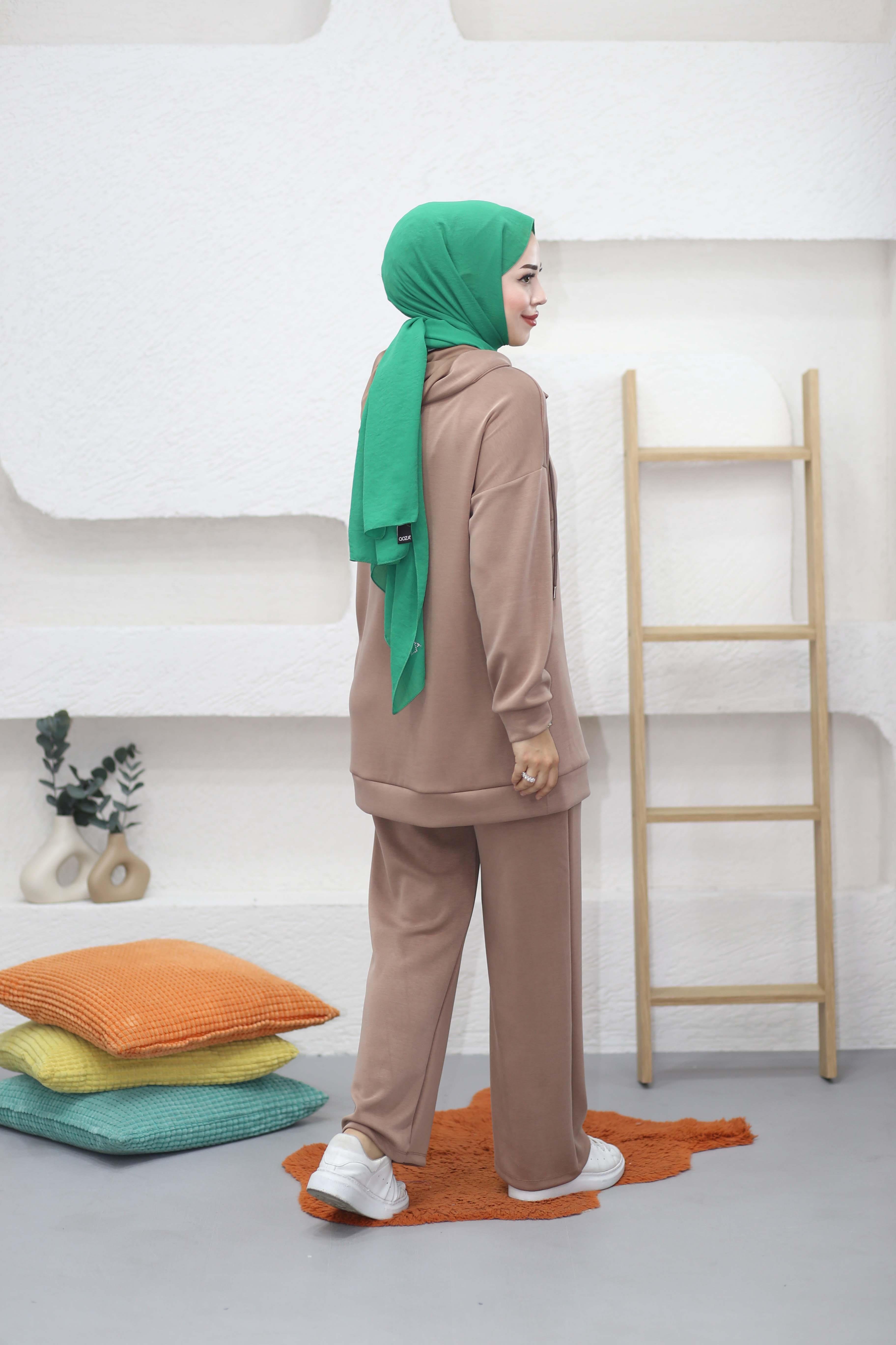 Fermuar Yaka Spor Takım Camel 7056