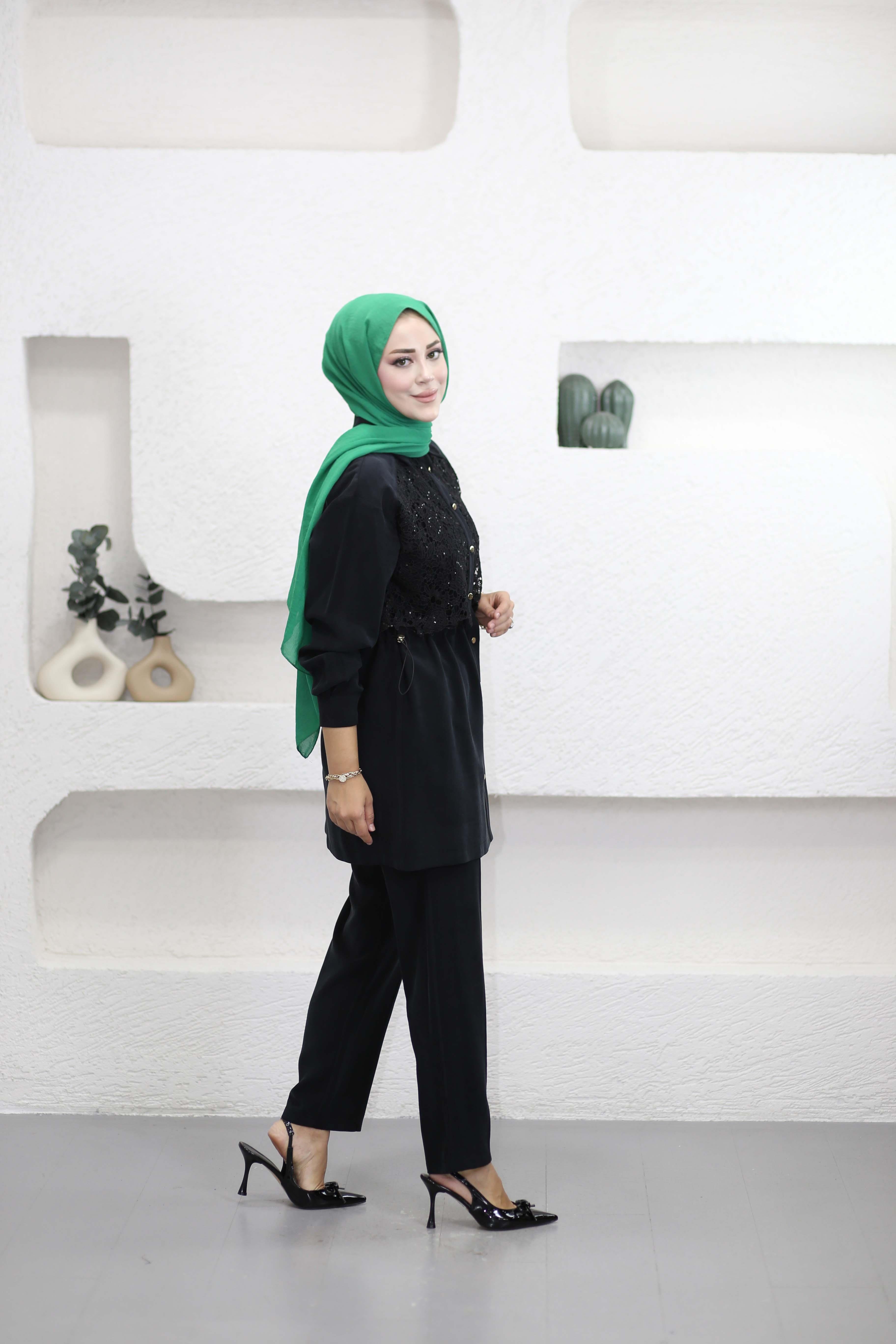 Güpür Takım Siyah 1394