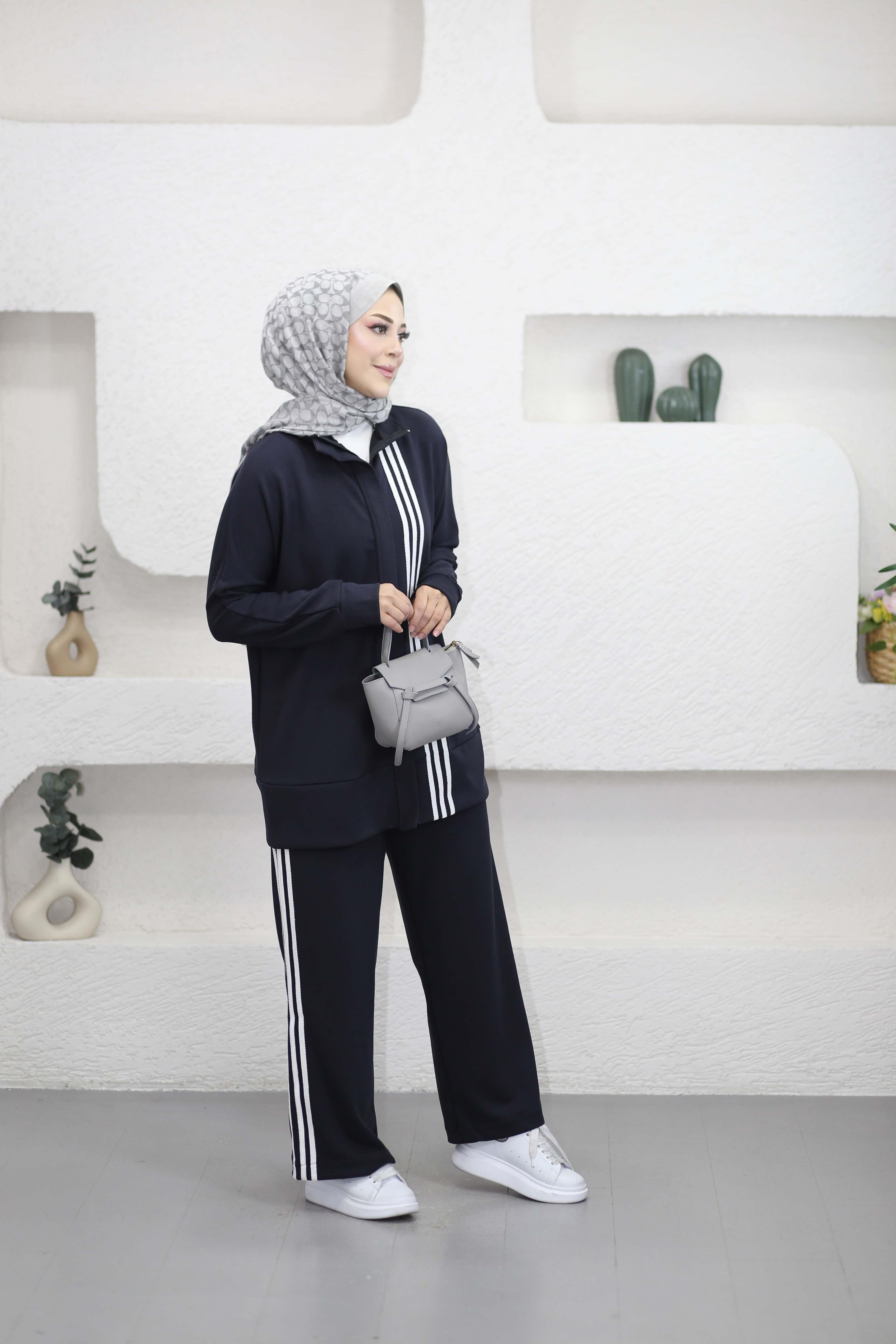 Dikiş Şeritli Spor Takım Antrasit 22754