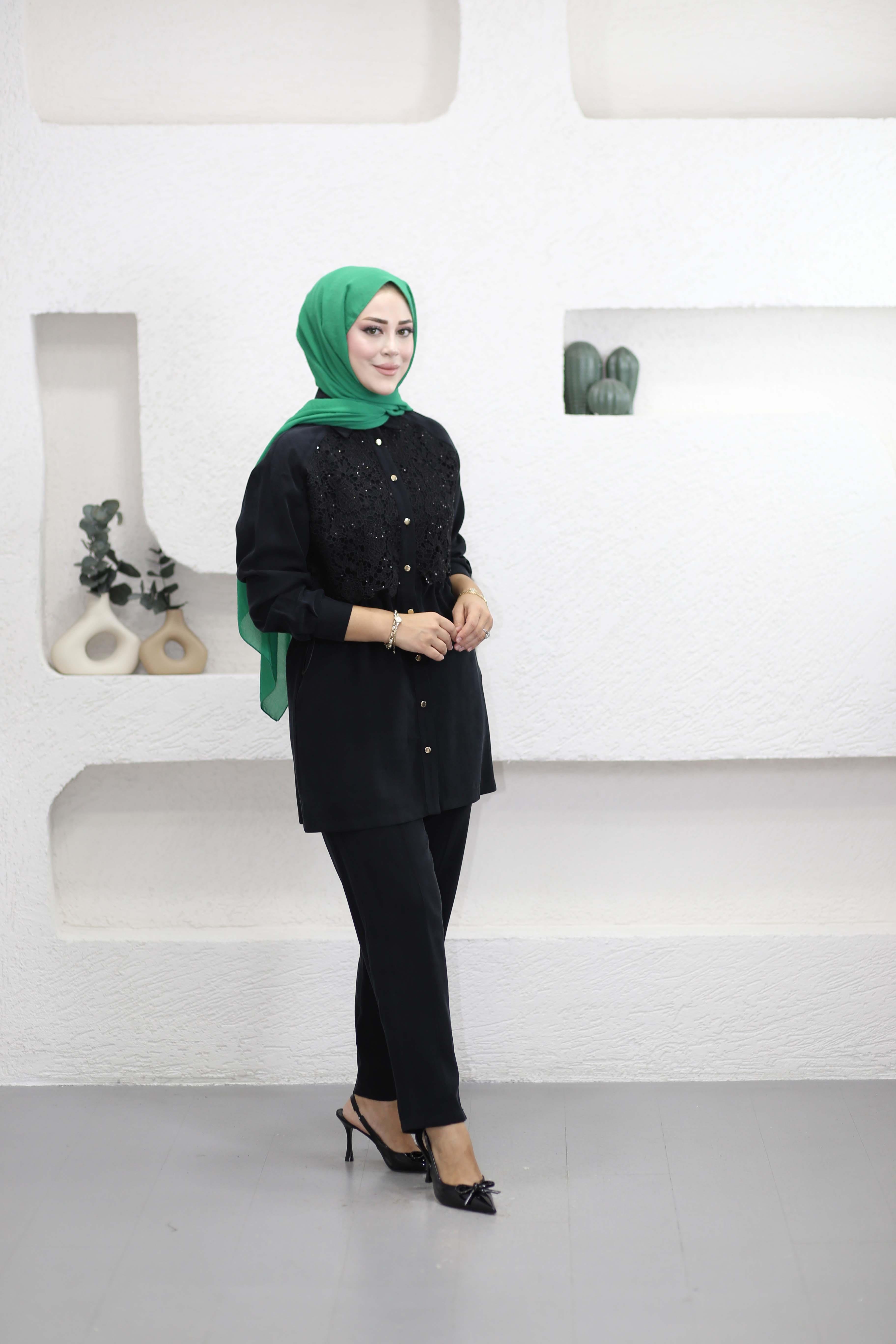 Güpür Takım Siyah 1394