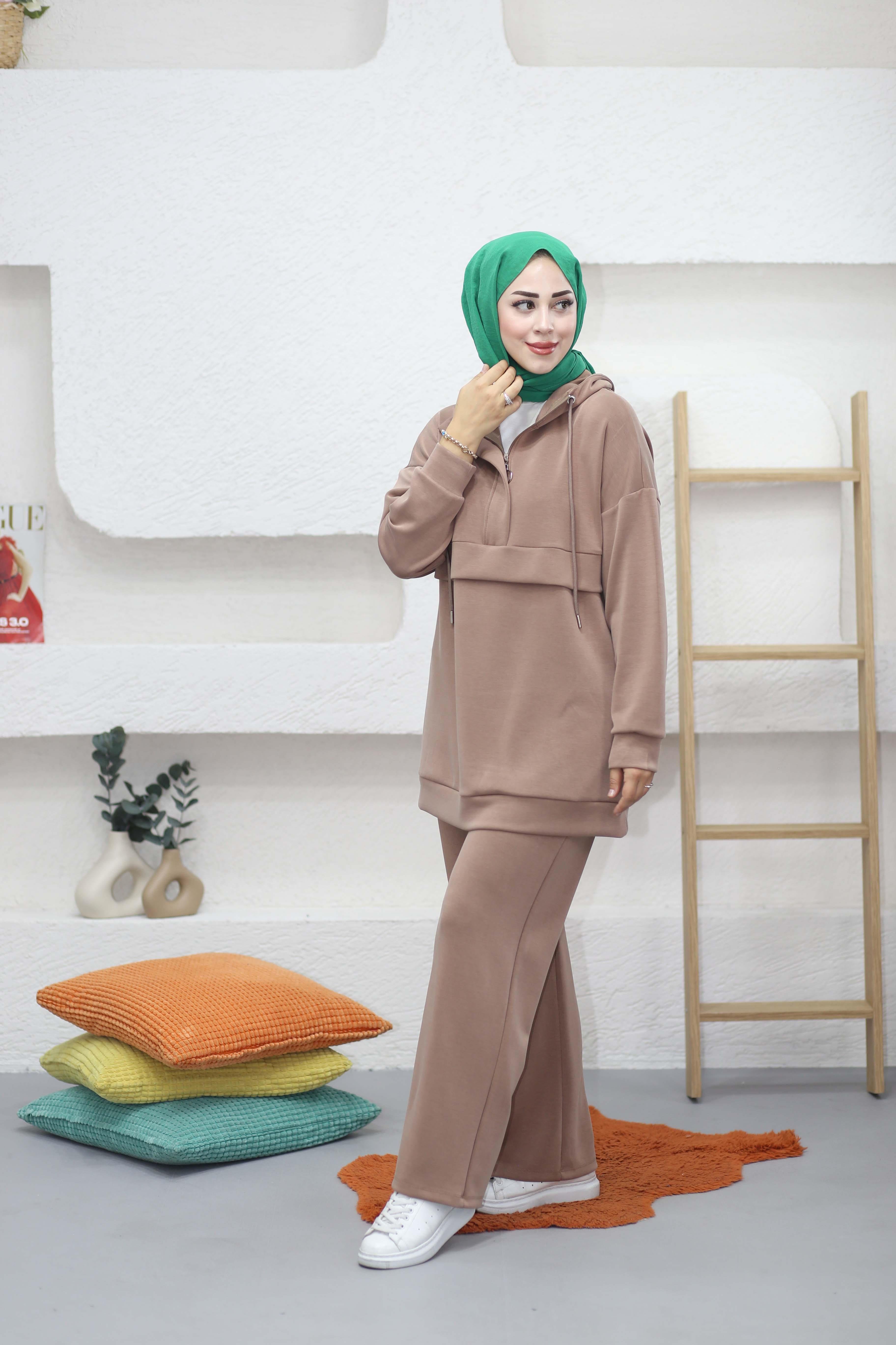 Fermuar Yaka Spor Takım Camel 7056