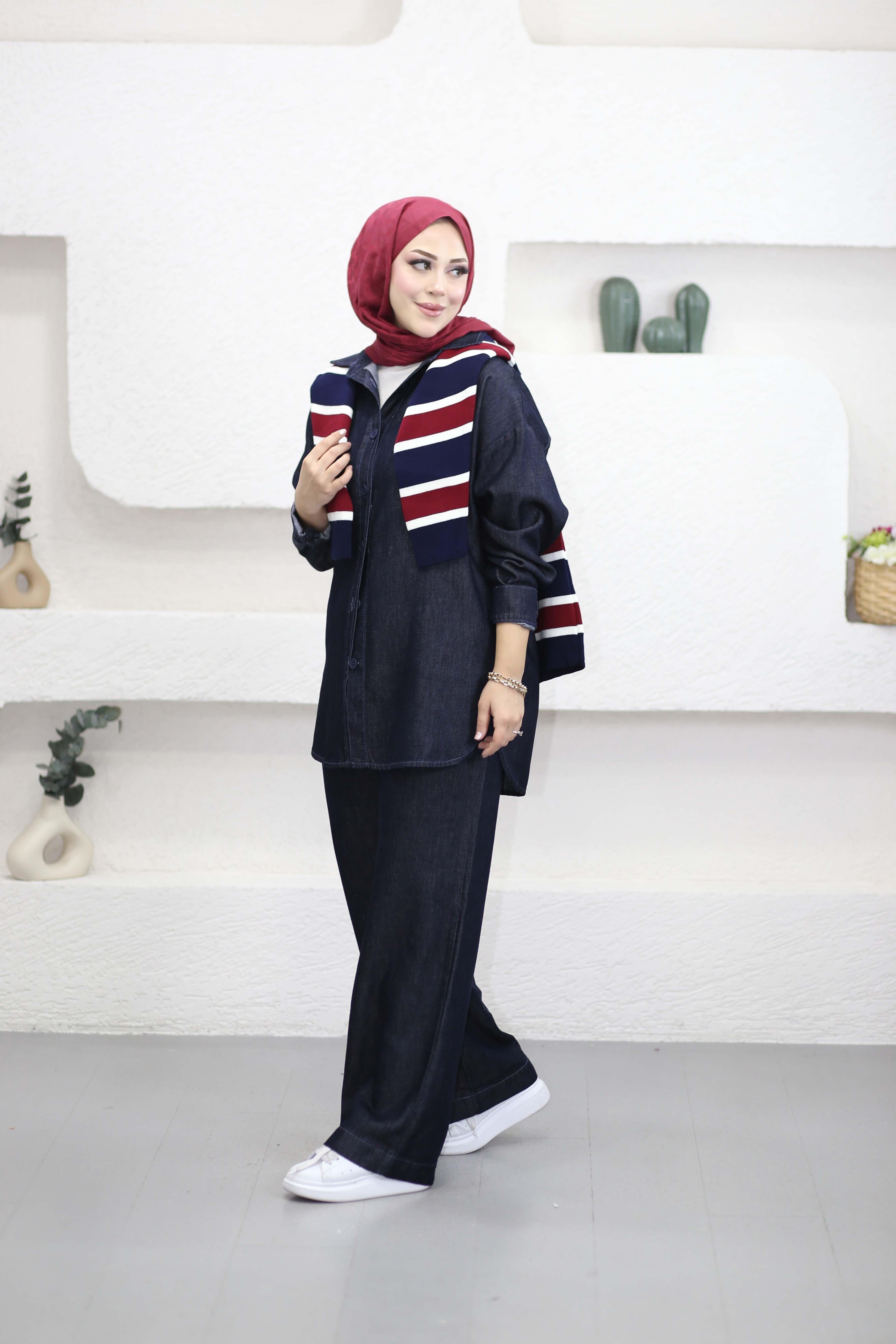 Sena Denim Takım Koyu Mavi 7415