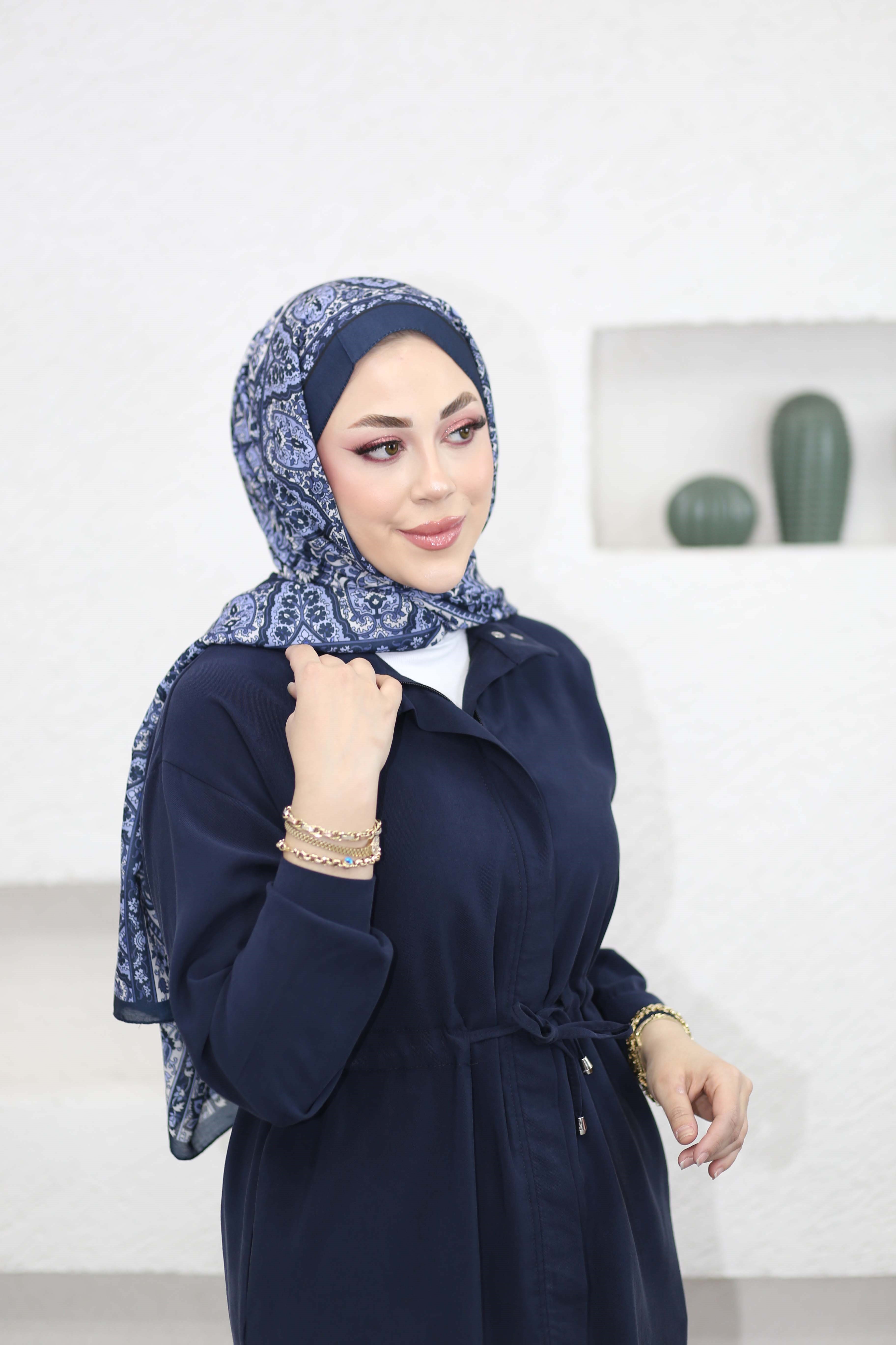 Beli Büzgülü Takım Lacivert 1543