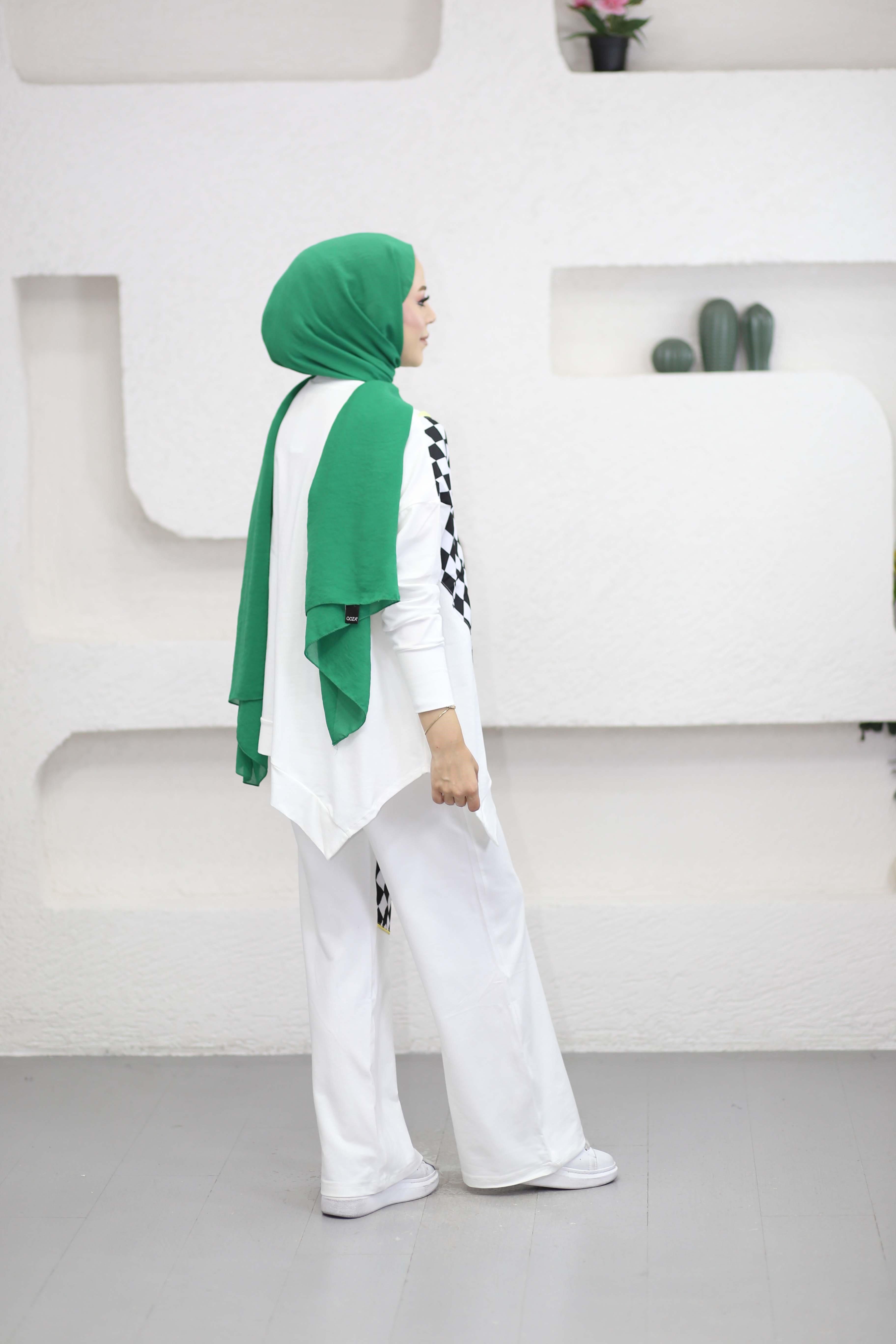 Damalı Takım Beyaz 3341
