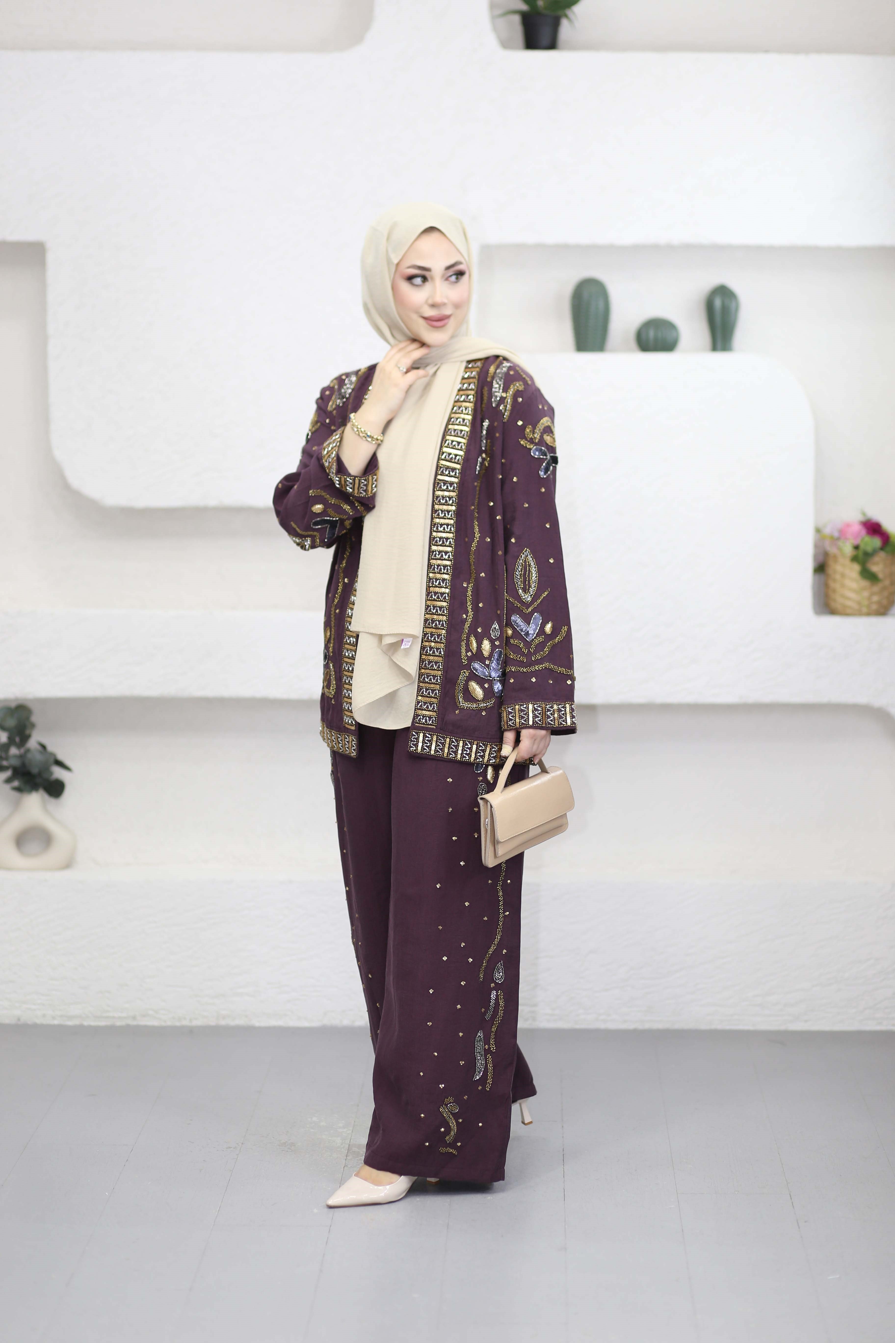 Sharm Takım Bordo 34839