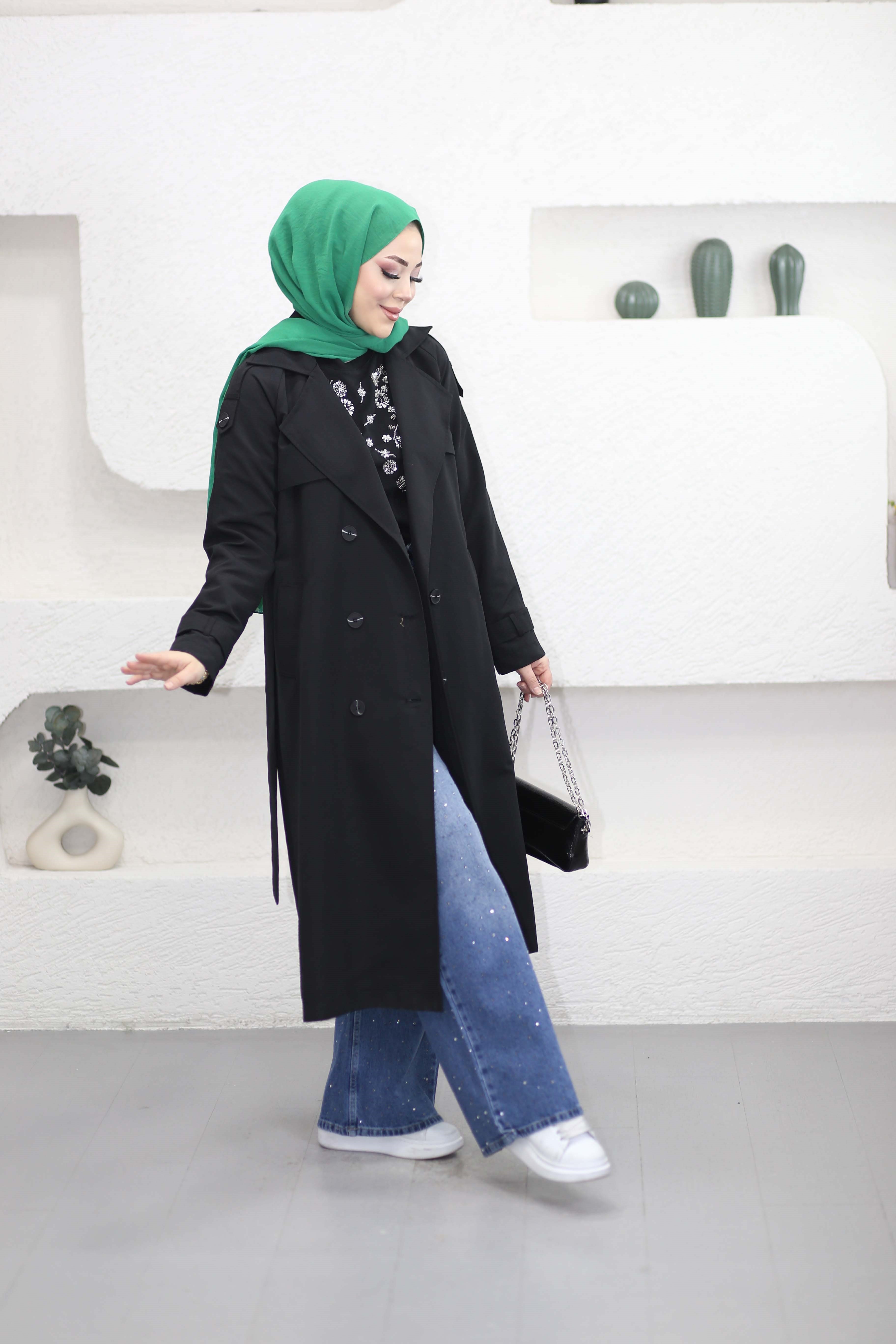 Şeyda Trenç Siyah 4042