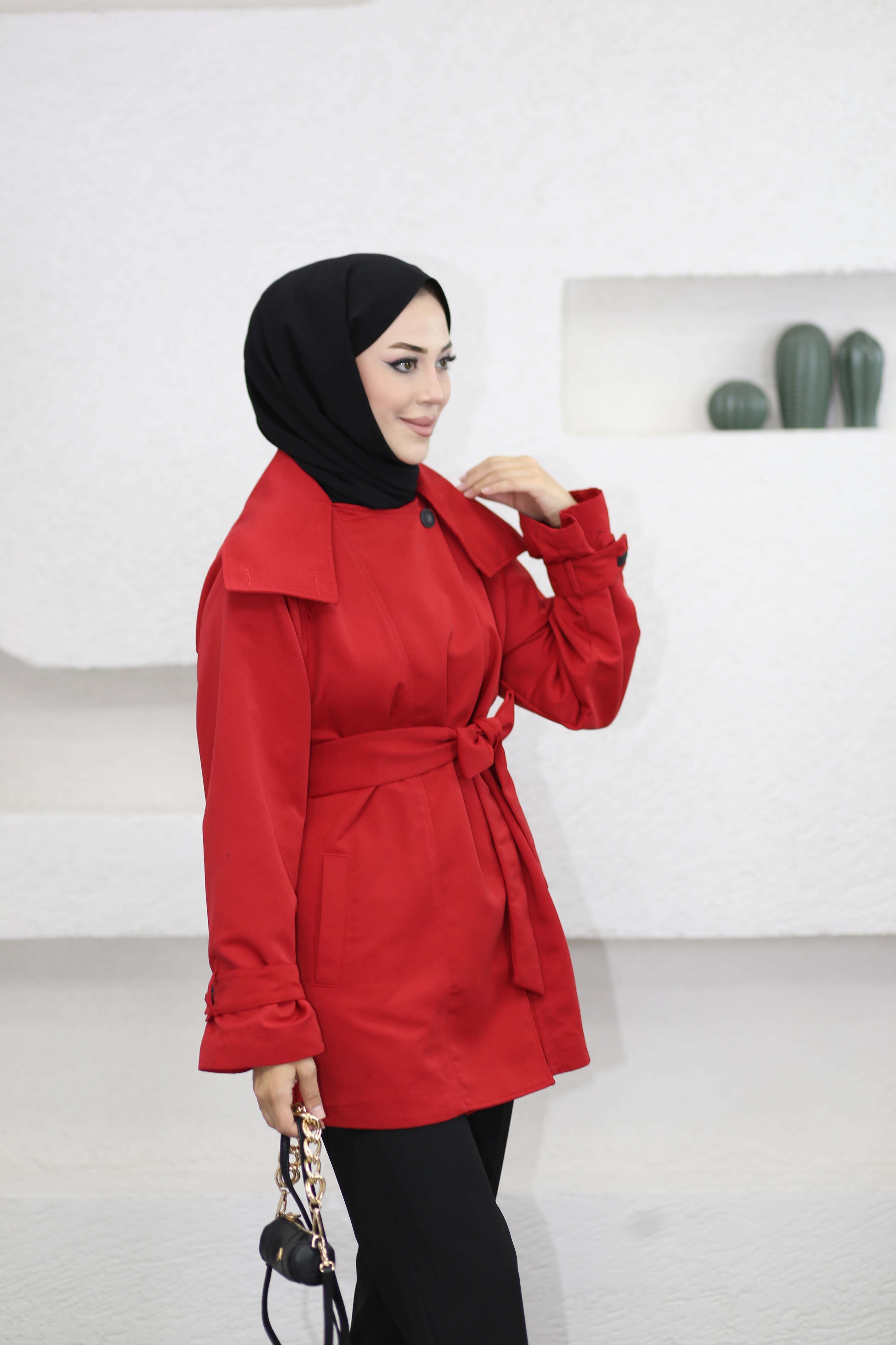 Alfa Trençkot Kırmızı 9024