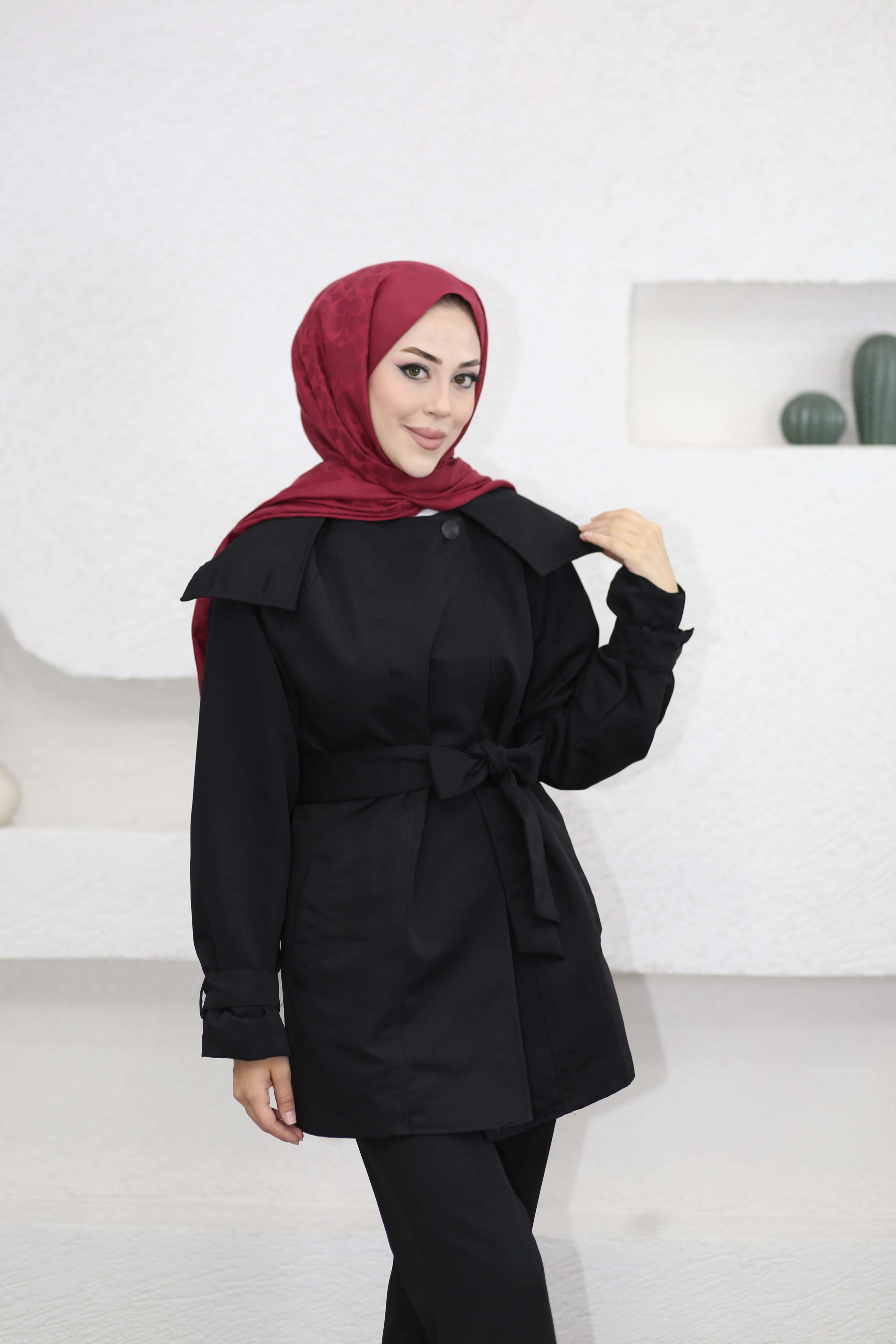 Alfa Trençkot Siyah 9024