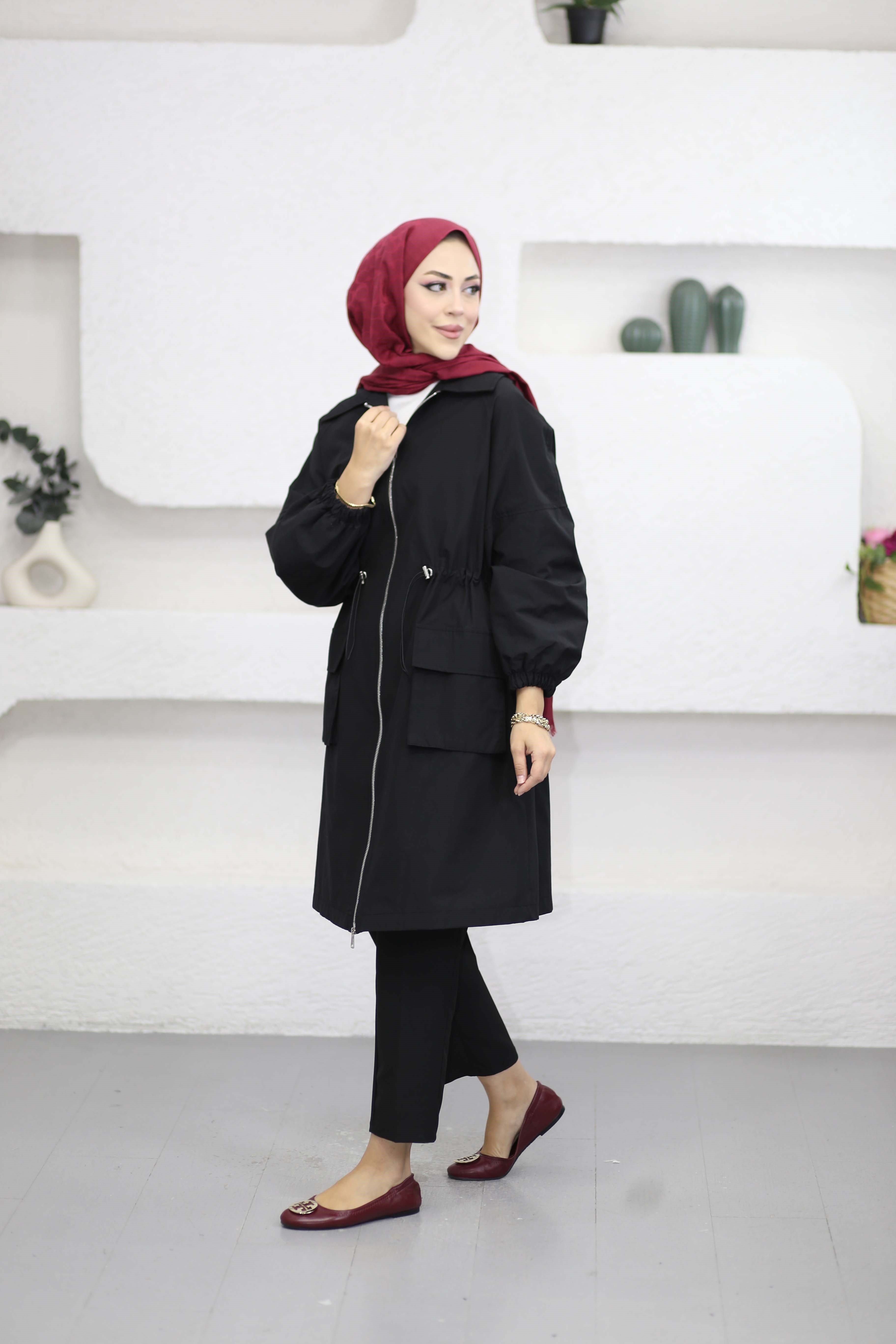 Beray Trençkot Siyah 8734