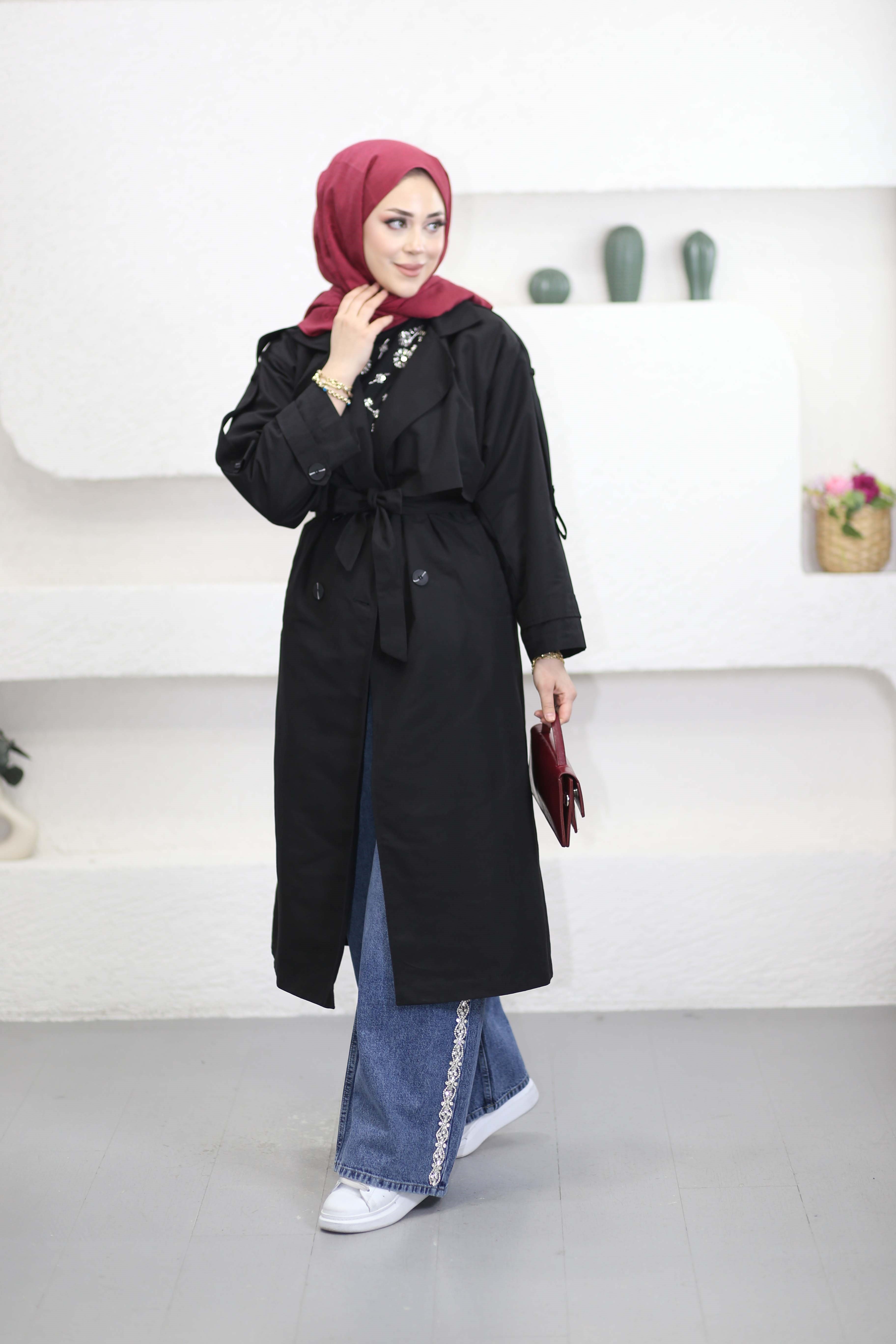 Alice Trençkot Siyah 40114