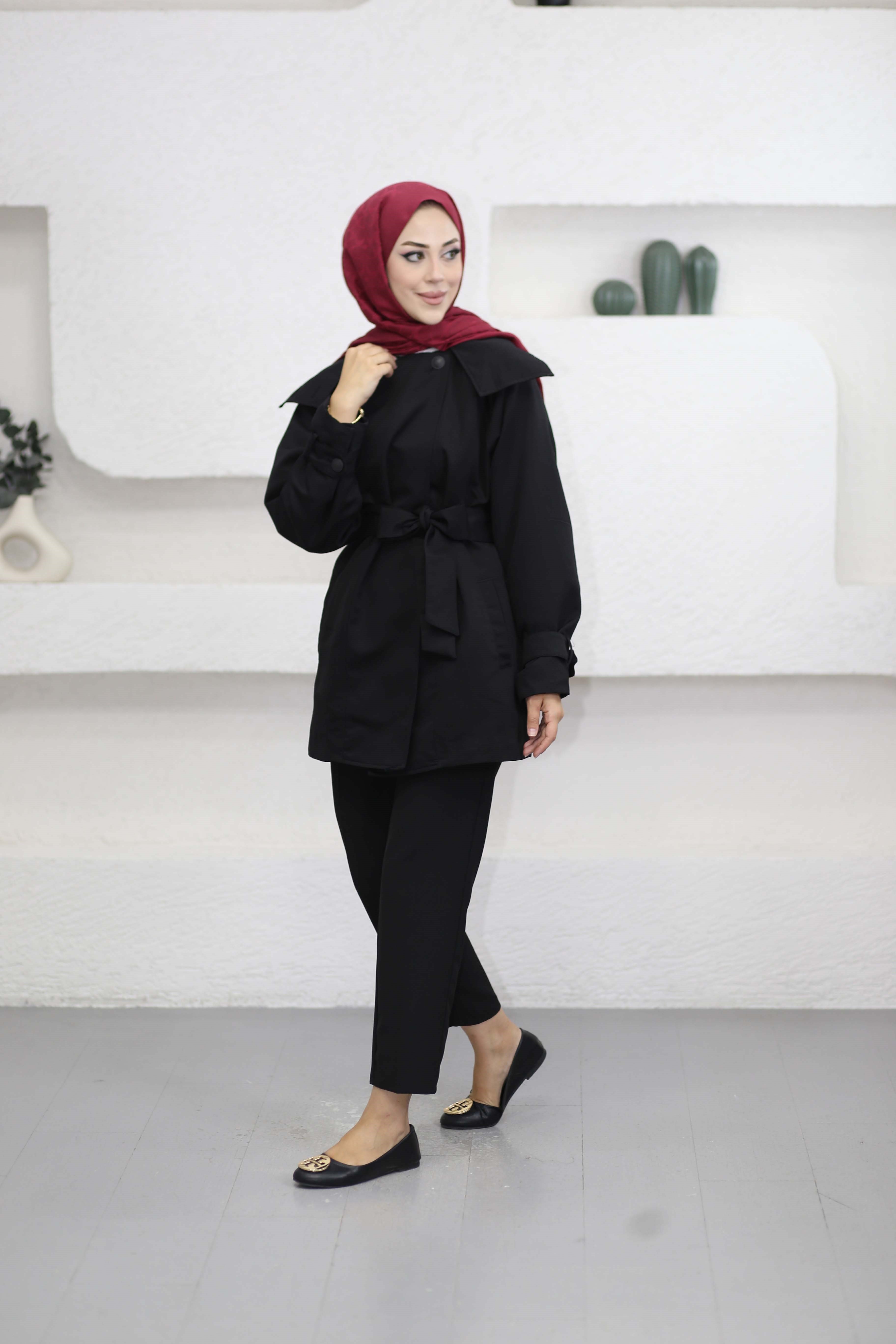 Alfa Trençkot Siyah 9024