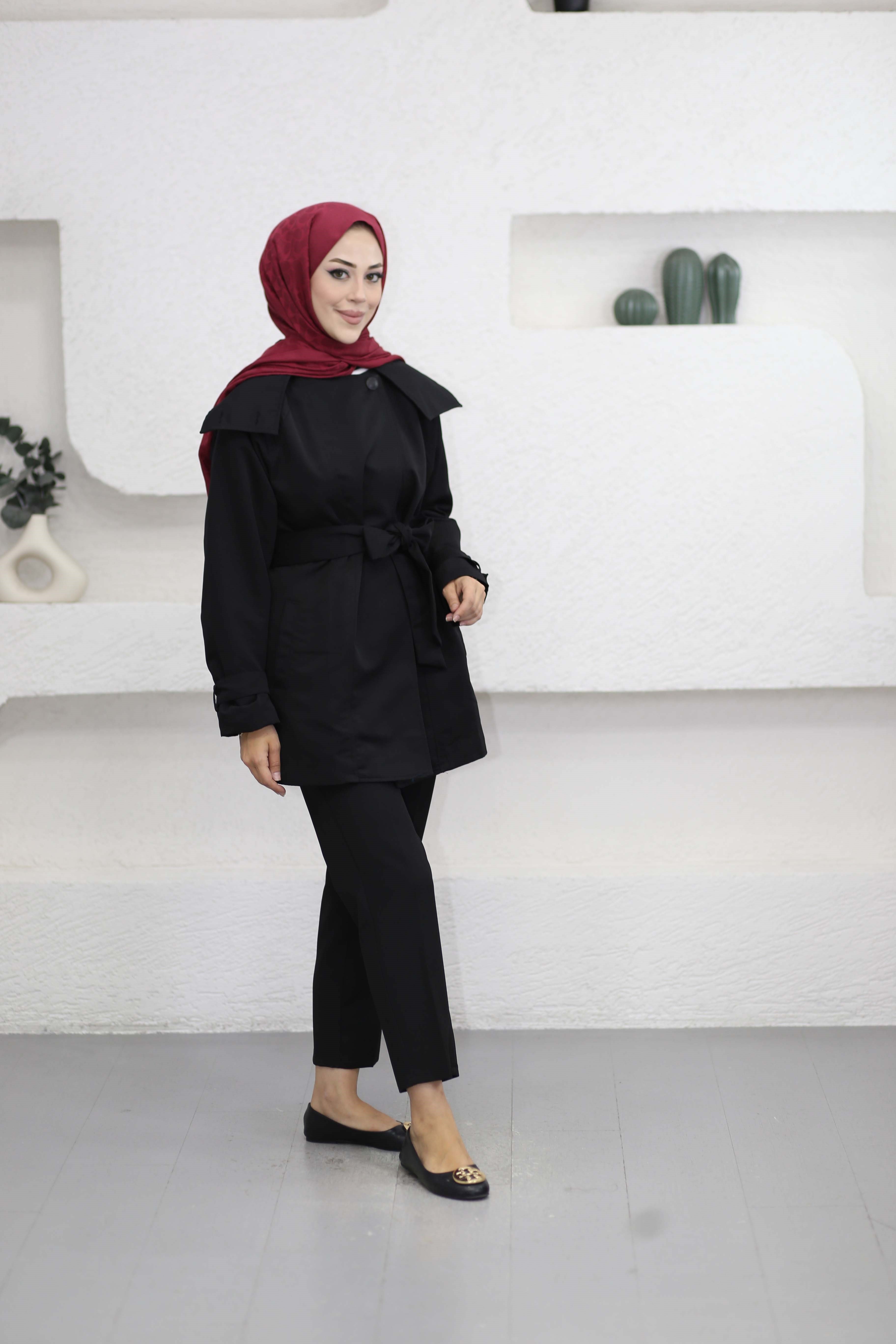 Alfa Trençkot Siyah 9024