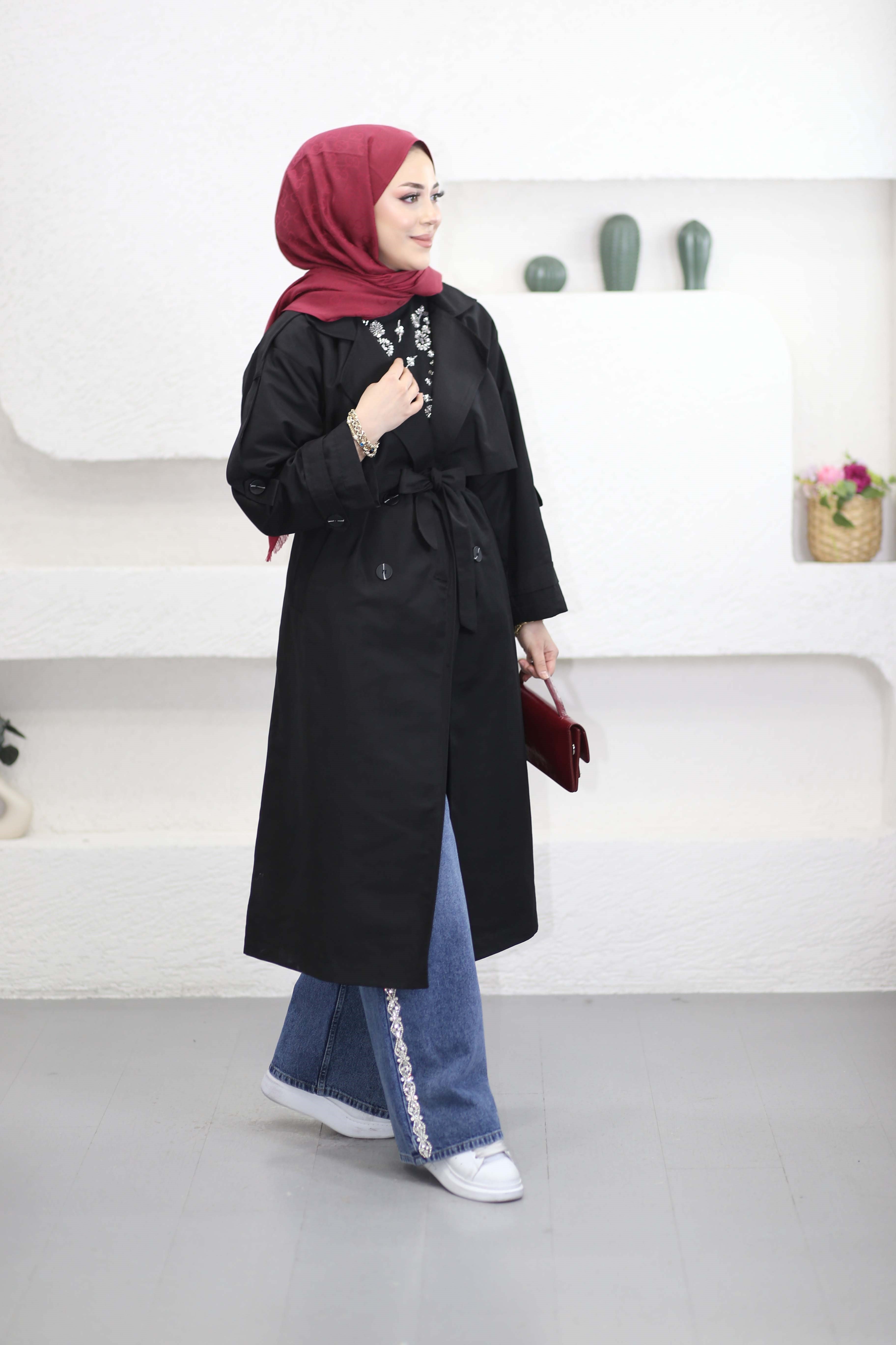 Alice Trençkot Siyah 40114