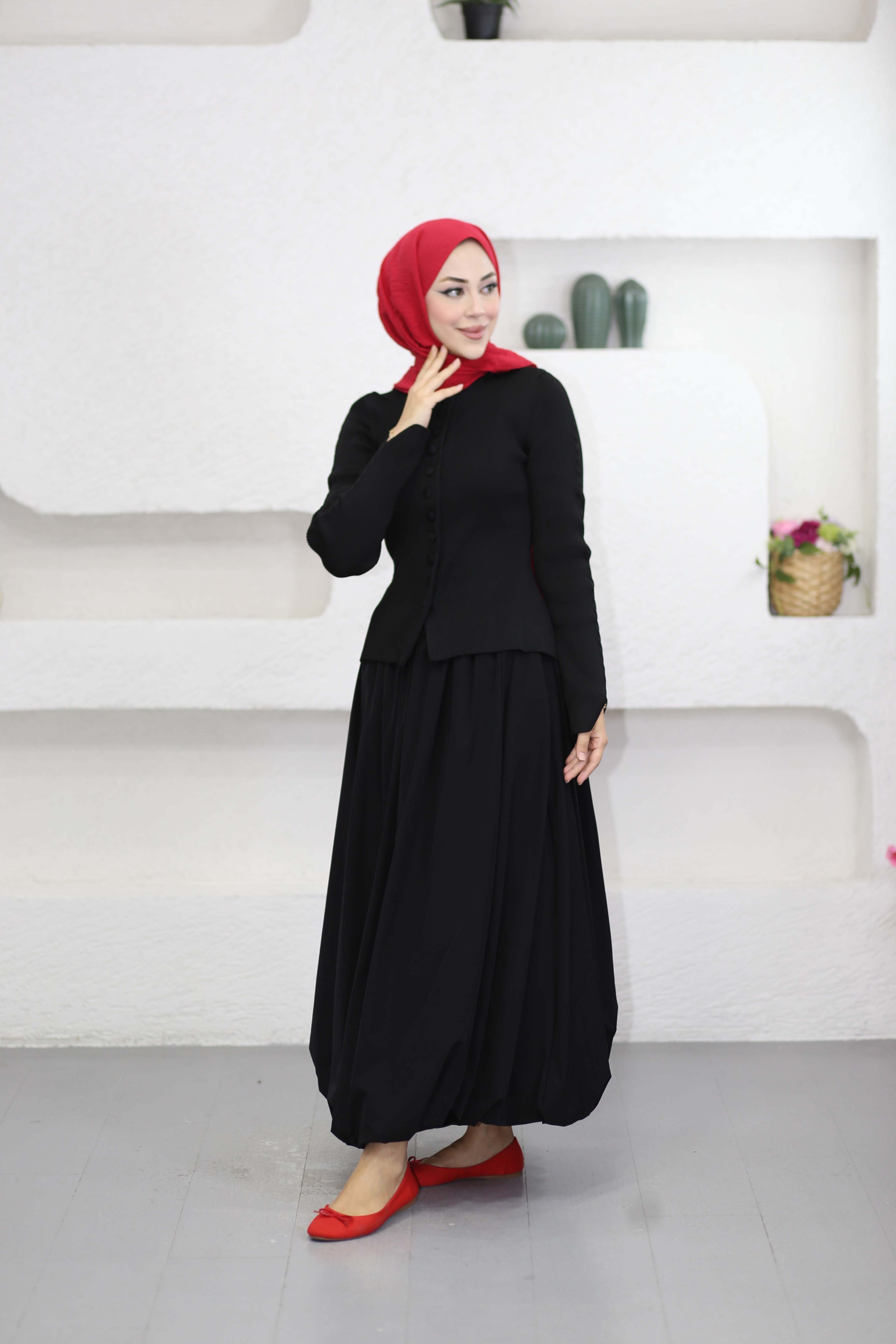 Fitilli Triko Badi Siyah 27013
