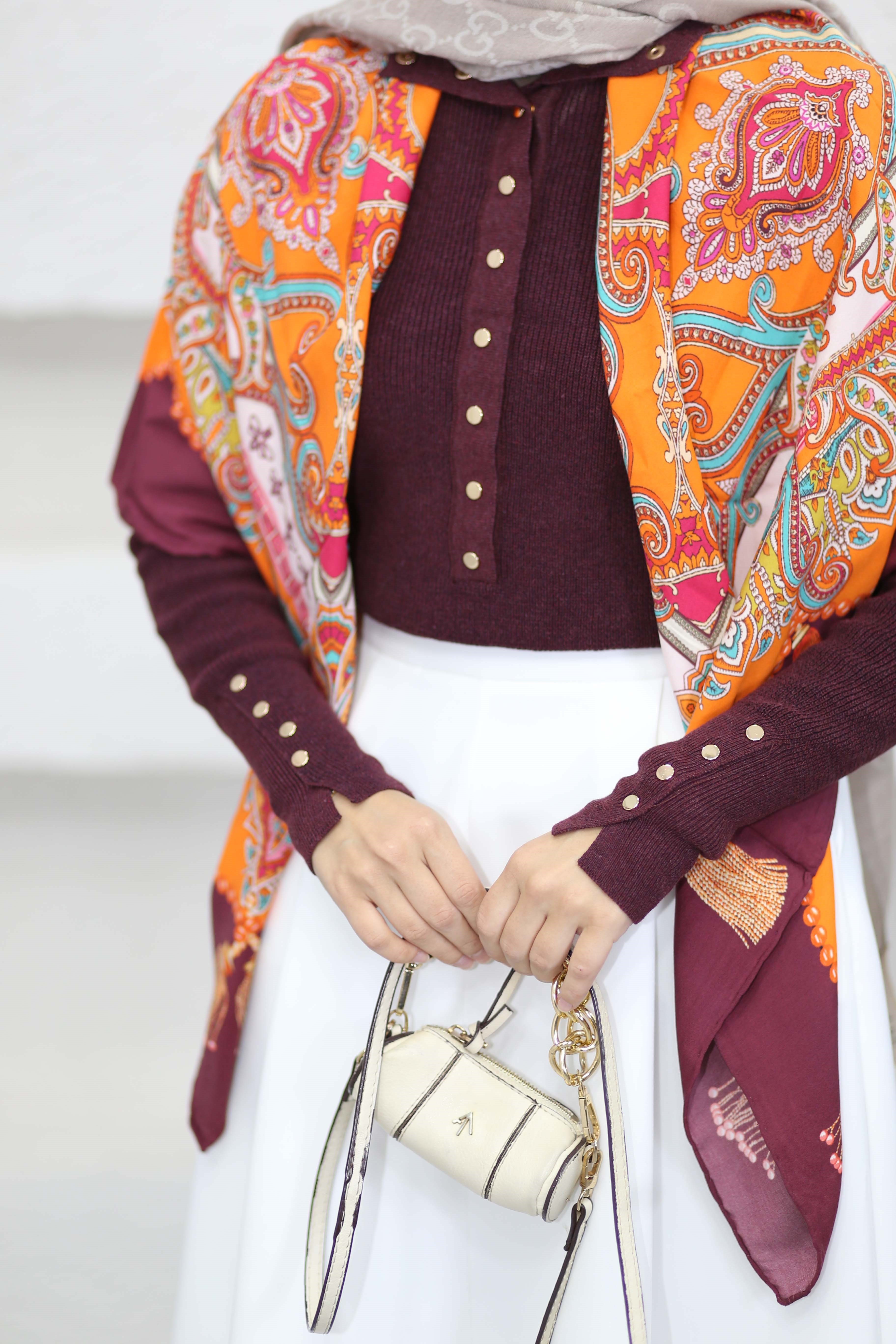 Çıtçıt Yaka Kazak Bordo 44310