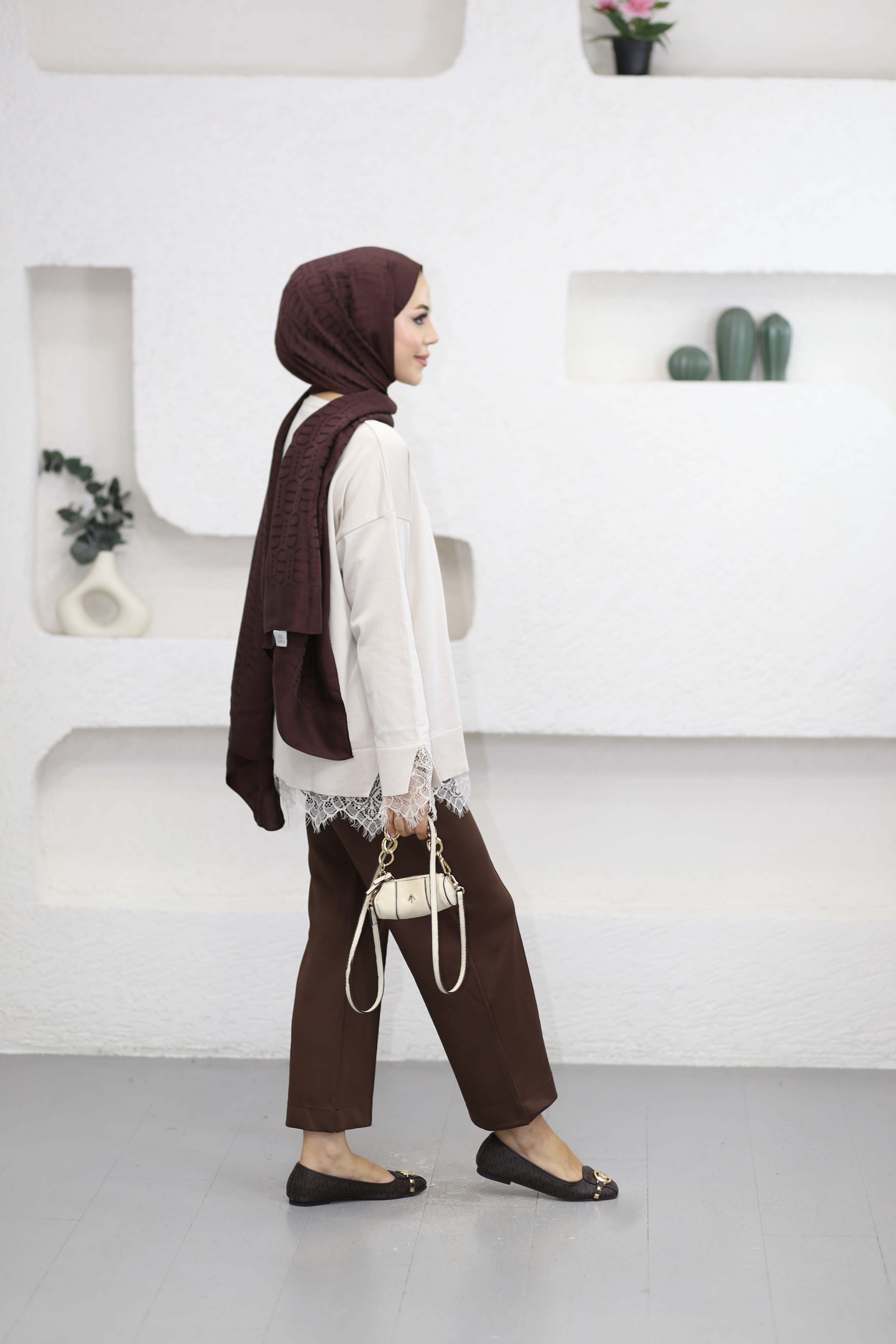 Yellow Triko Tunik Bej 6122