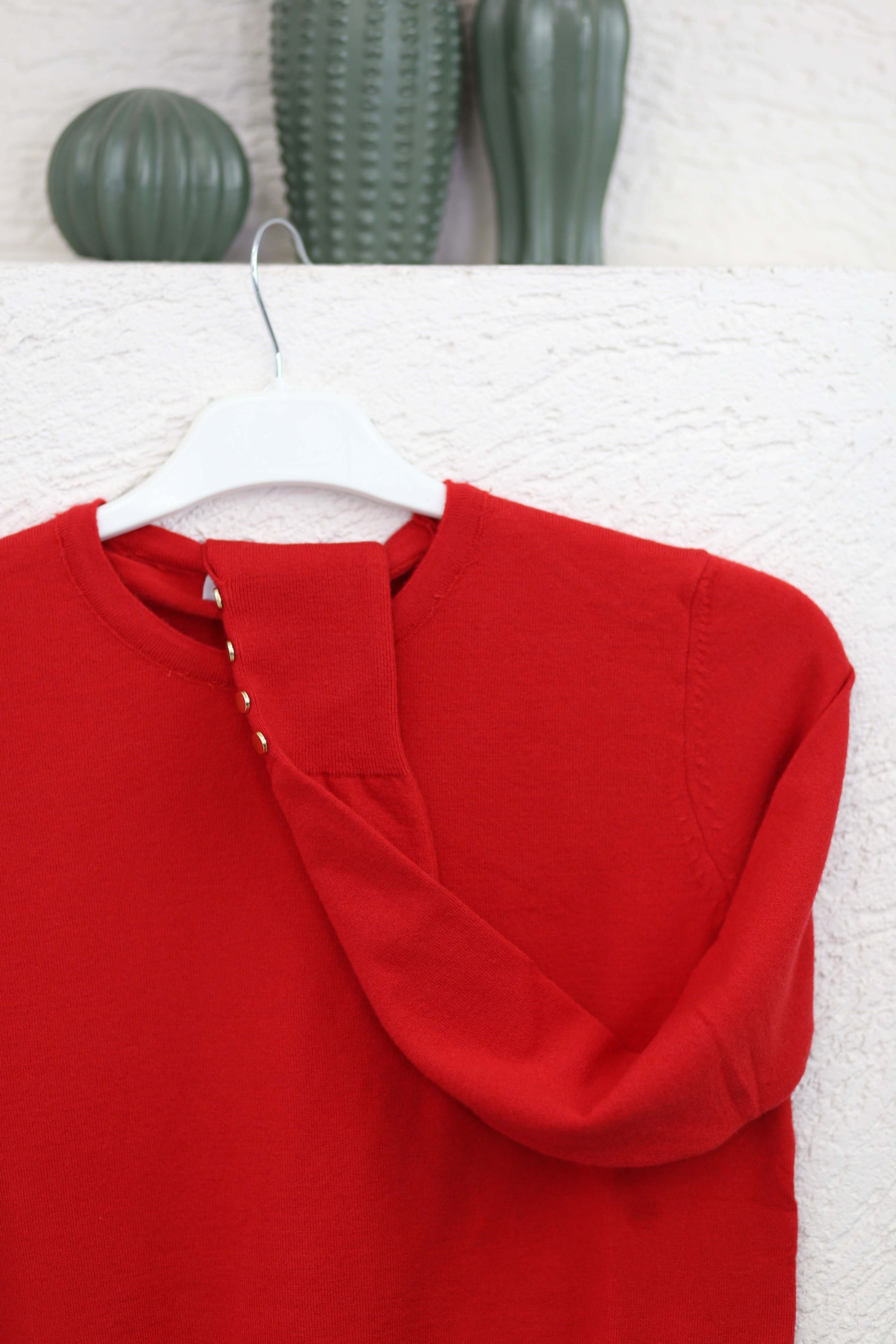 Zara Triko Badi Kırmızı 6116