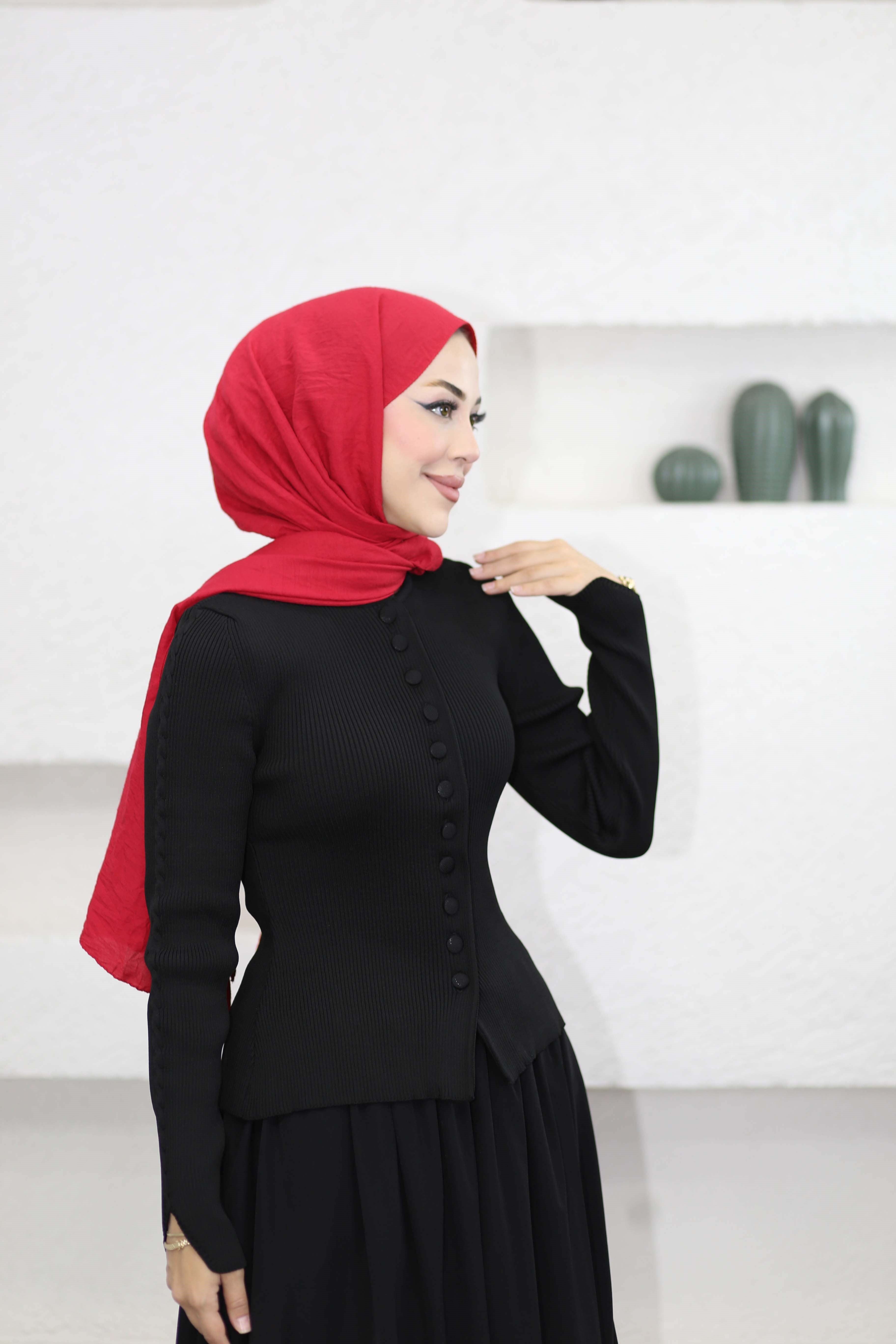 Fitilli Triko Badi Siyah 27013