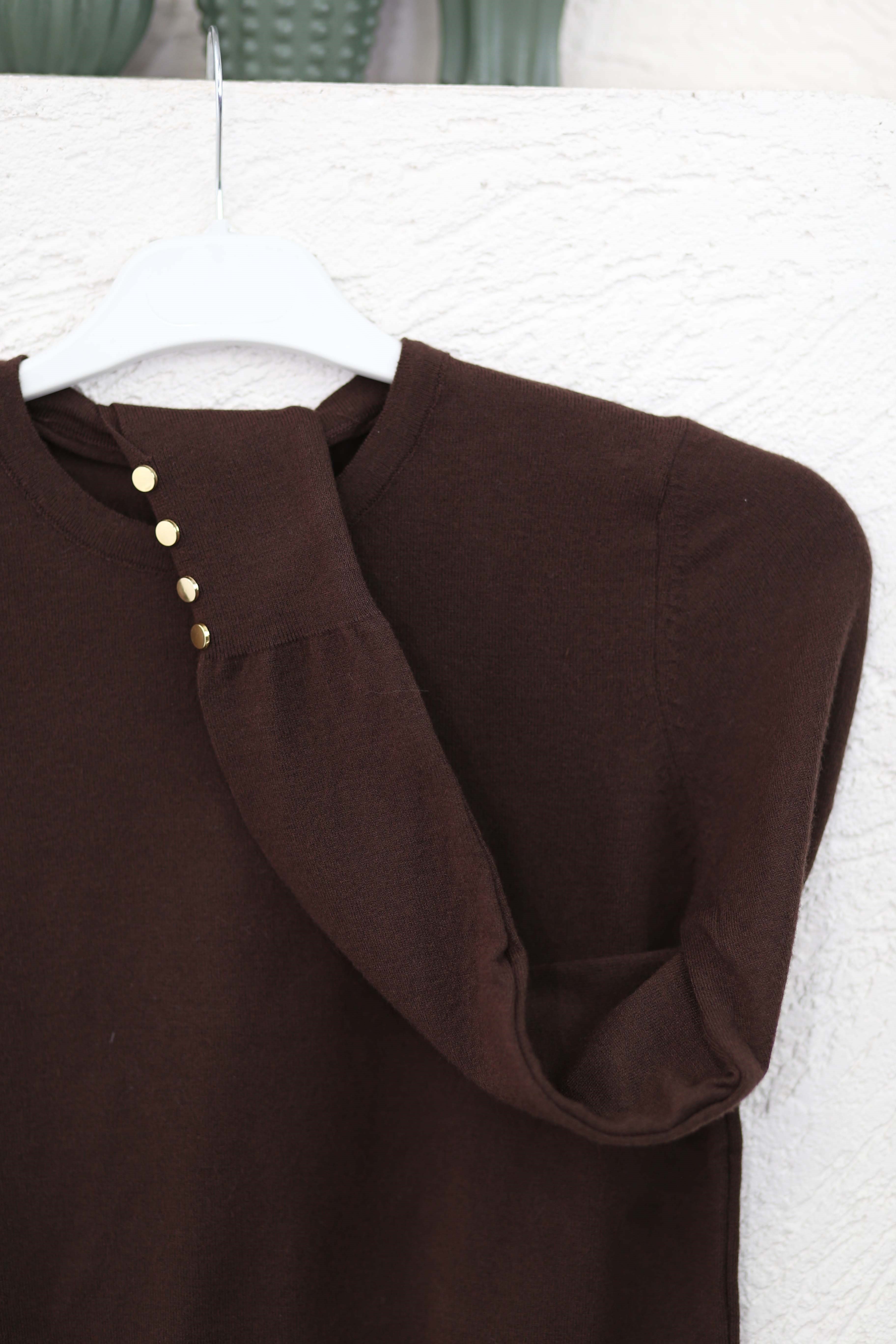 Zara Triko Badi Kahverengi 6116