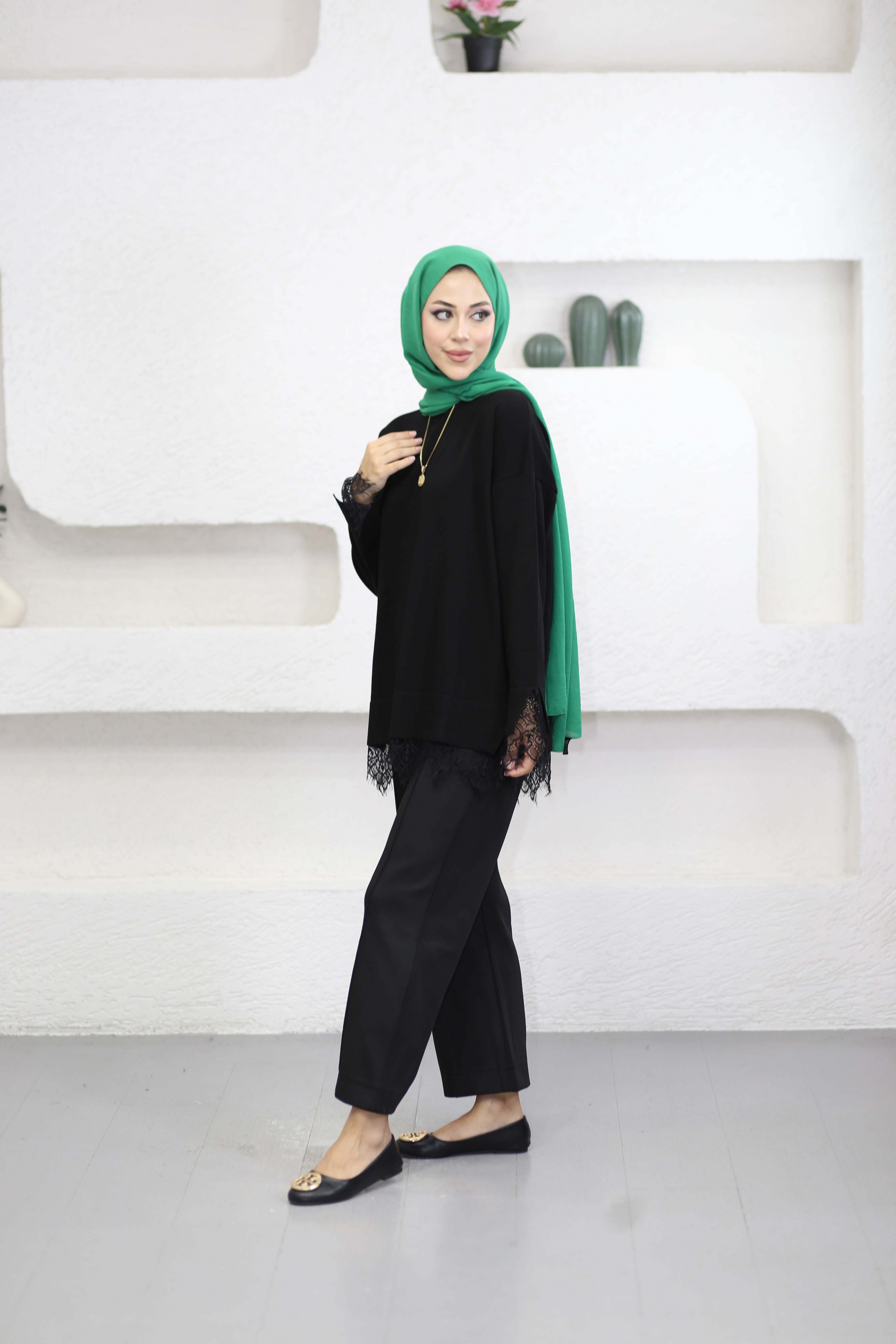 Yellow Triko Tunik Siyah 6122