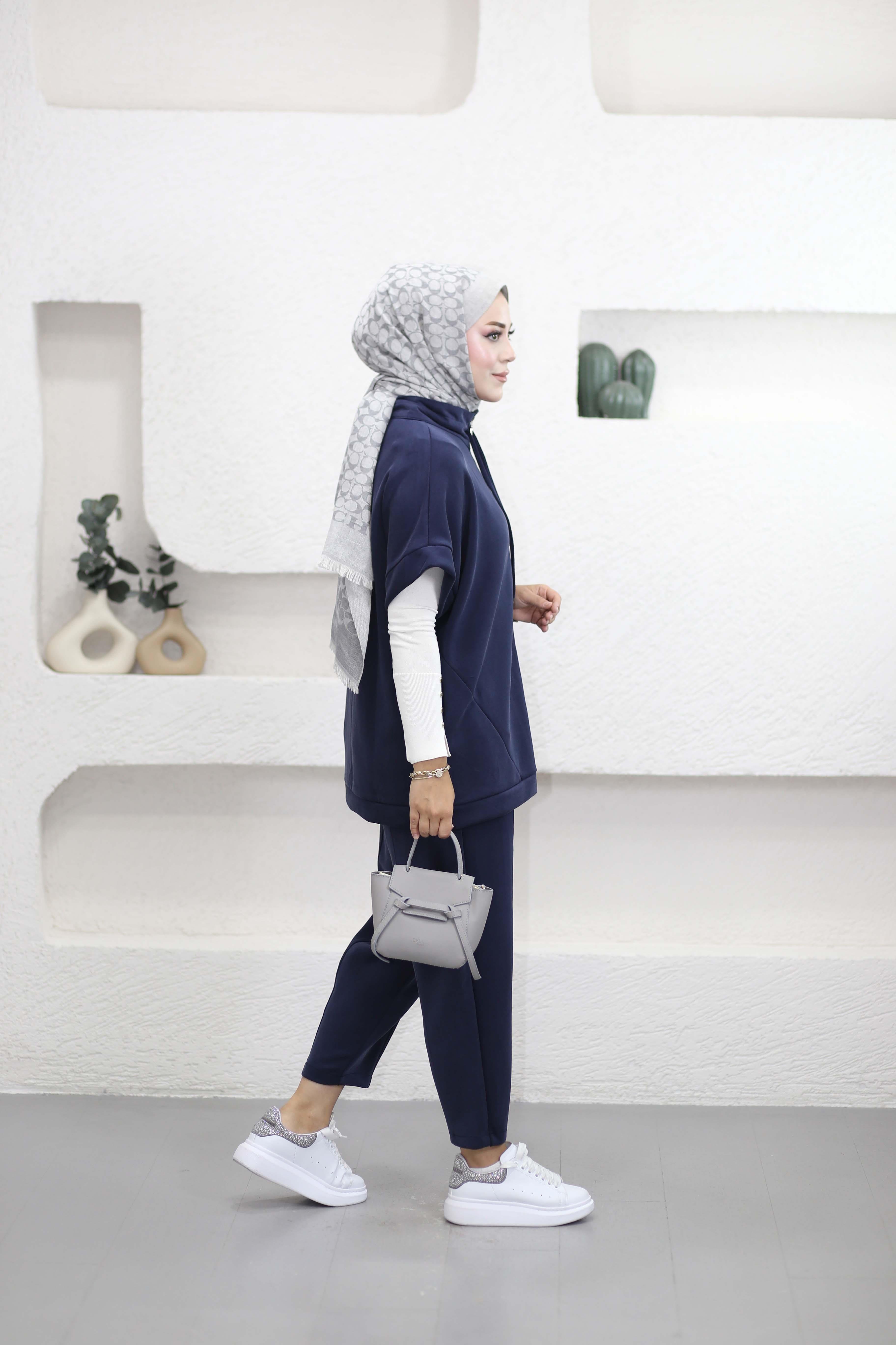 Oysho Fermuarlı Yelek Lacivert 24353