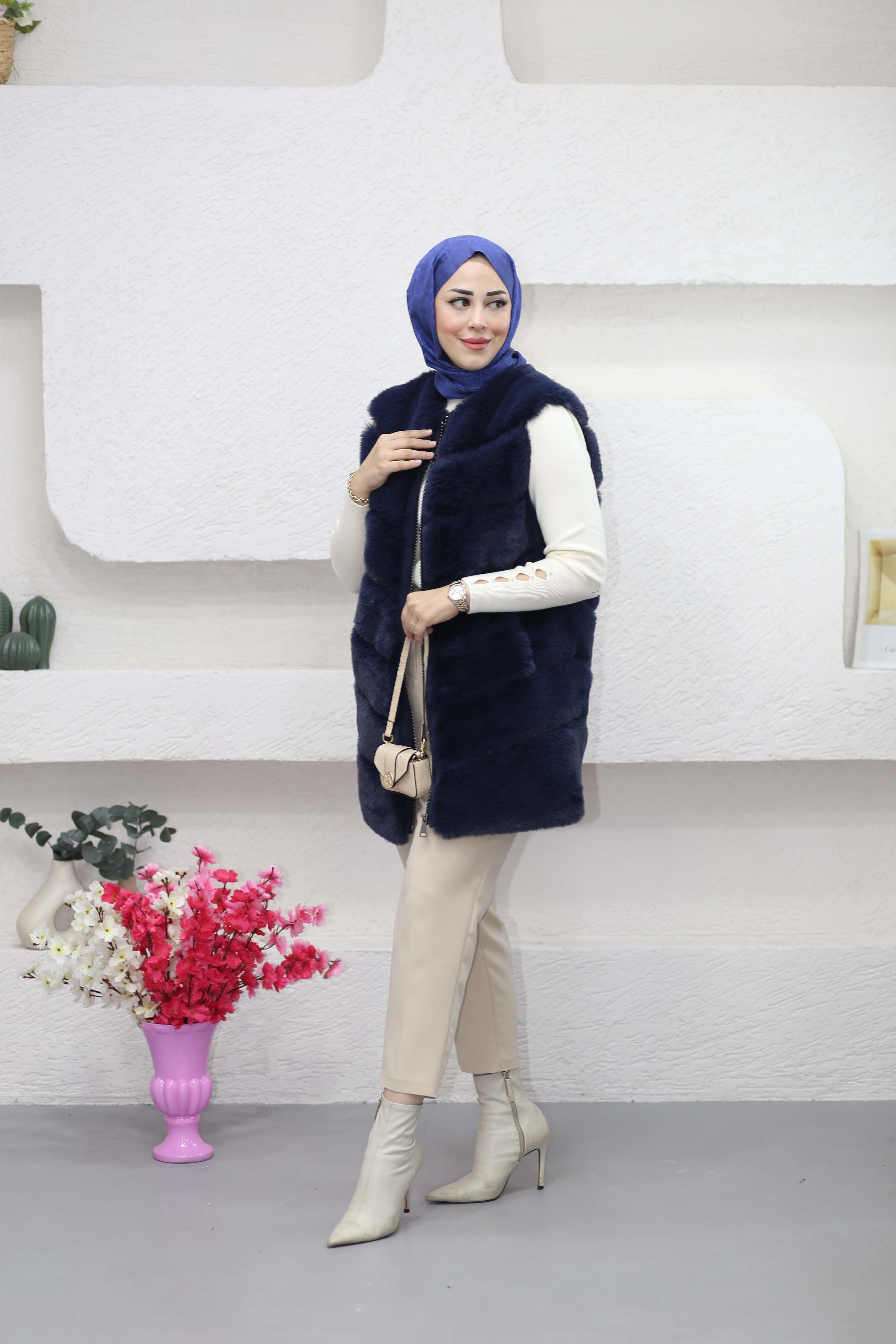 Kürk Yelek (80 cm) Lacivert 6879