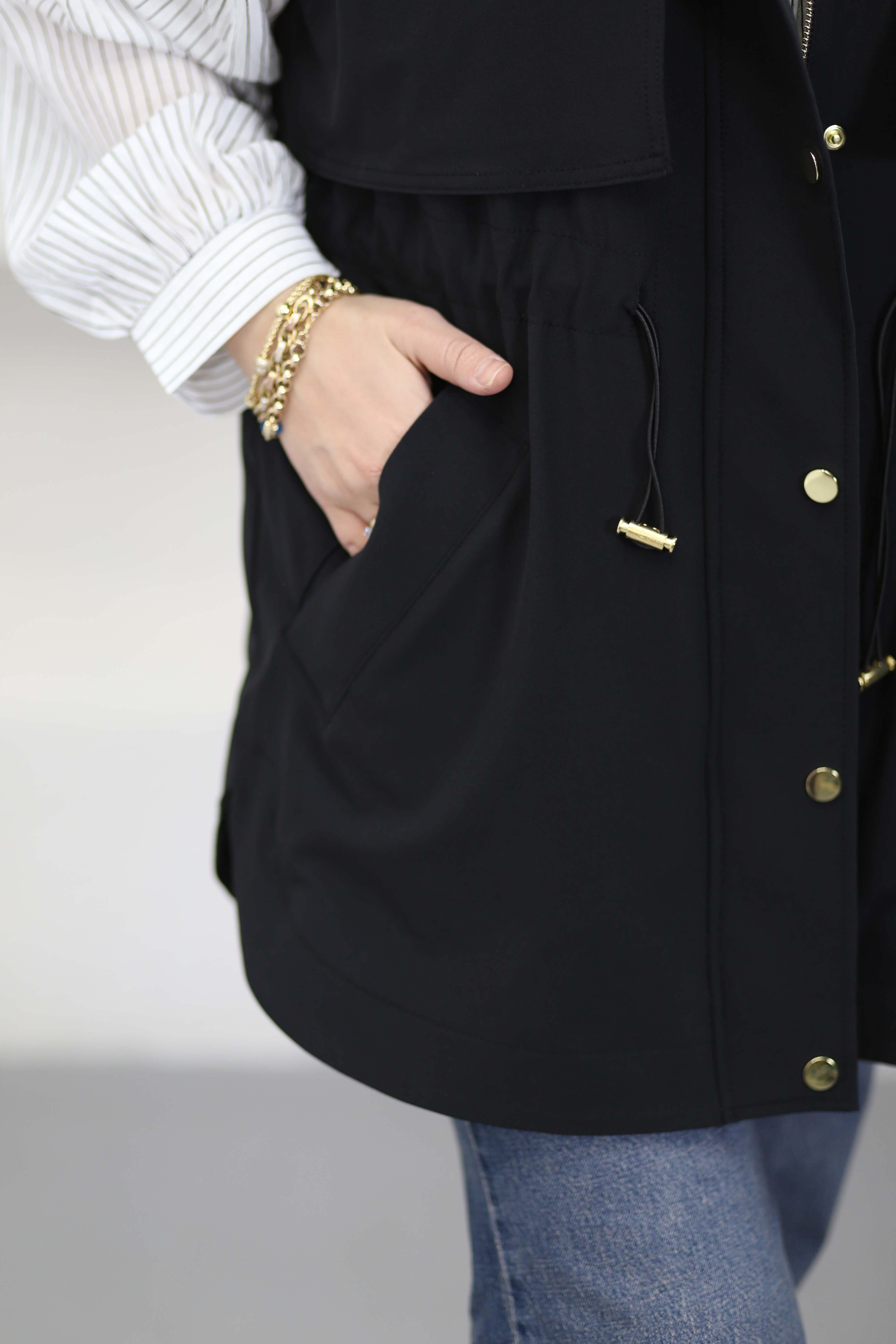 File Astarlı Yelek Siyah 4625