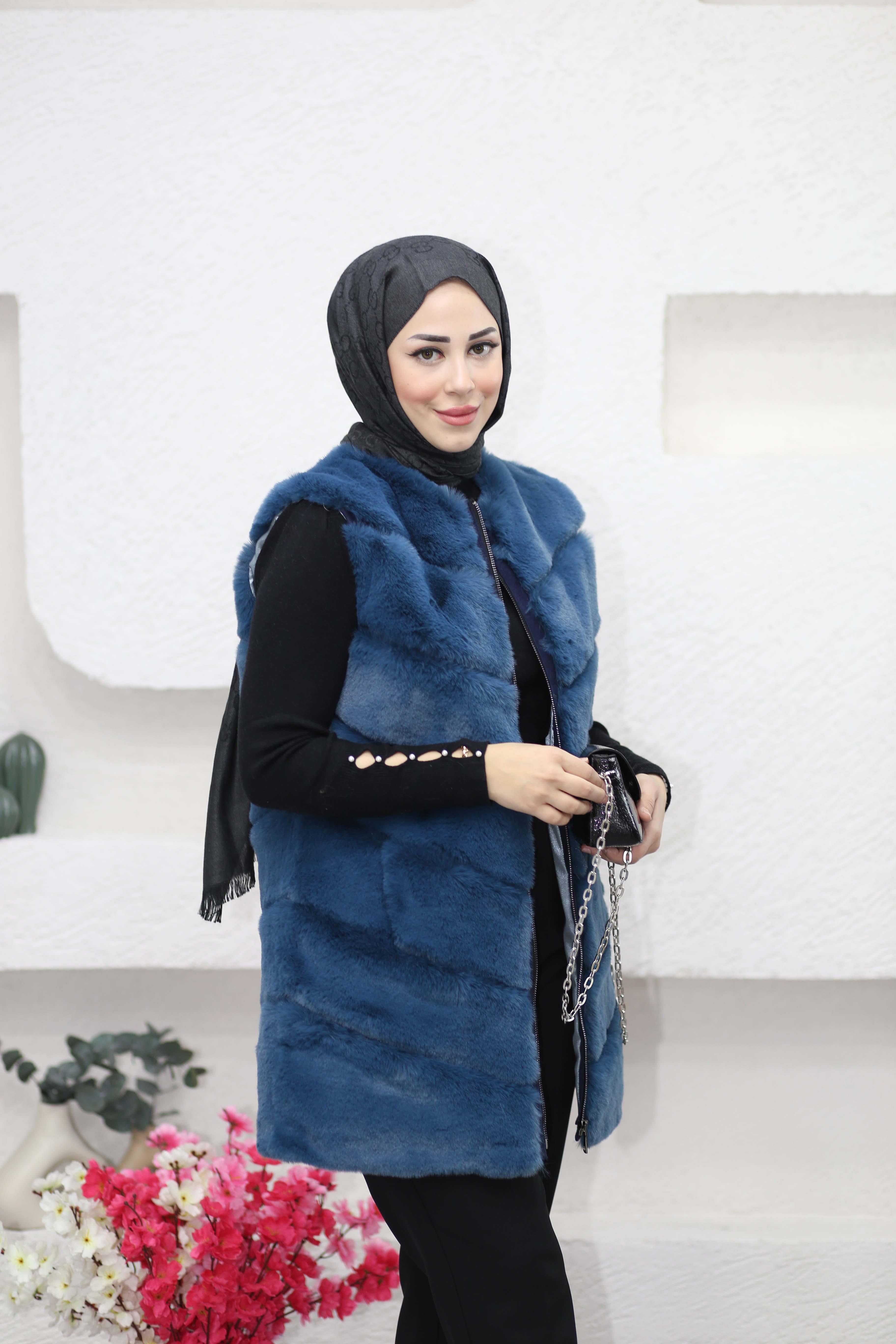 Kürk Yelek (80 cm) Petrol 6879