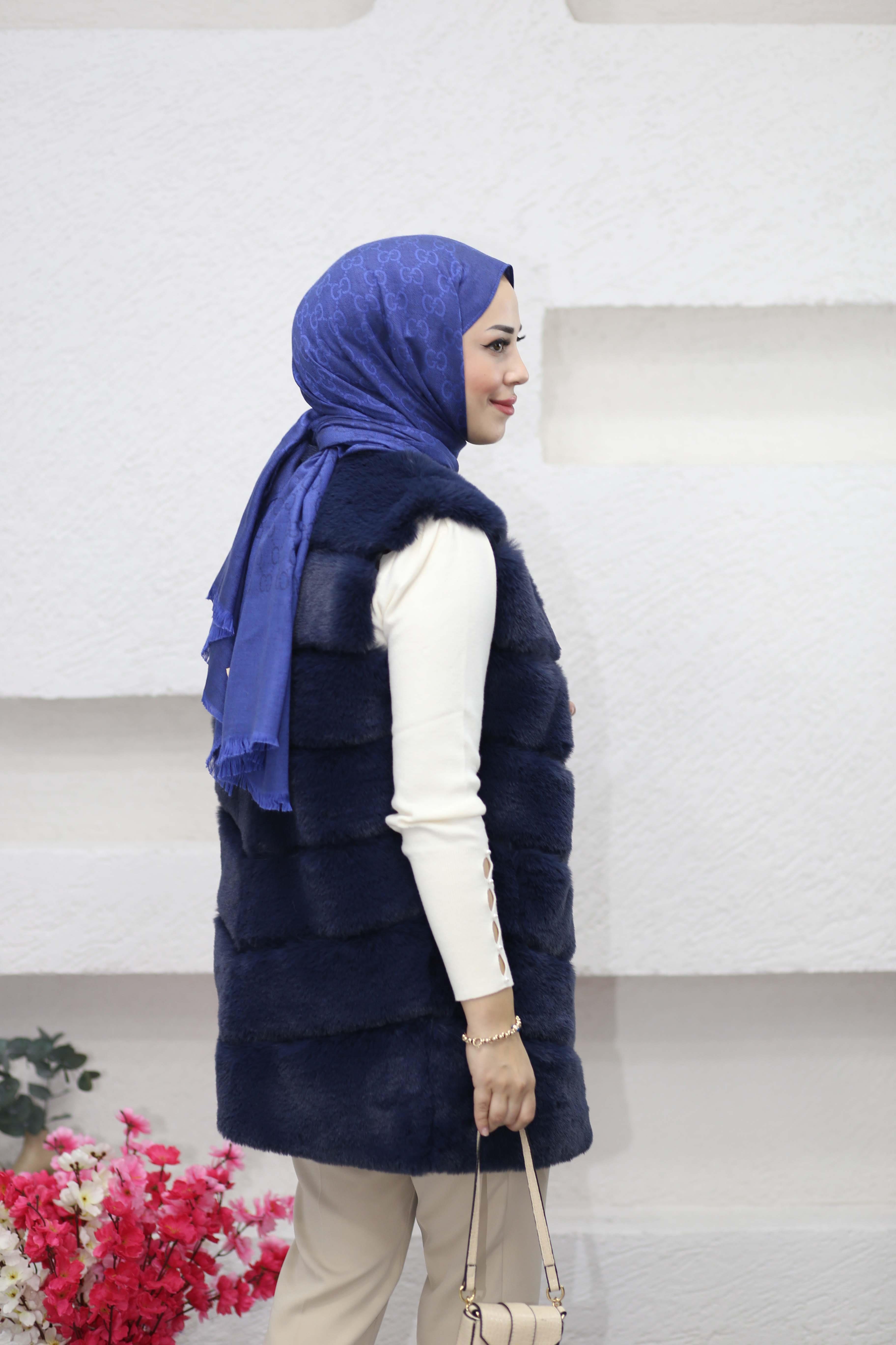 Kürk Yelek (80 cm) Lacivert 6879