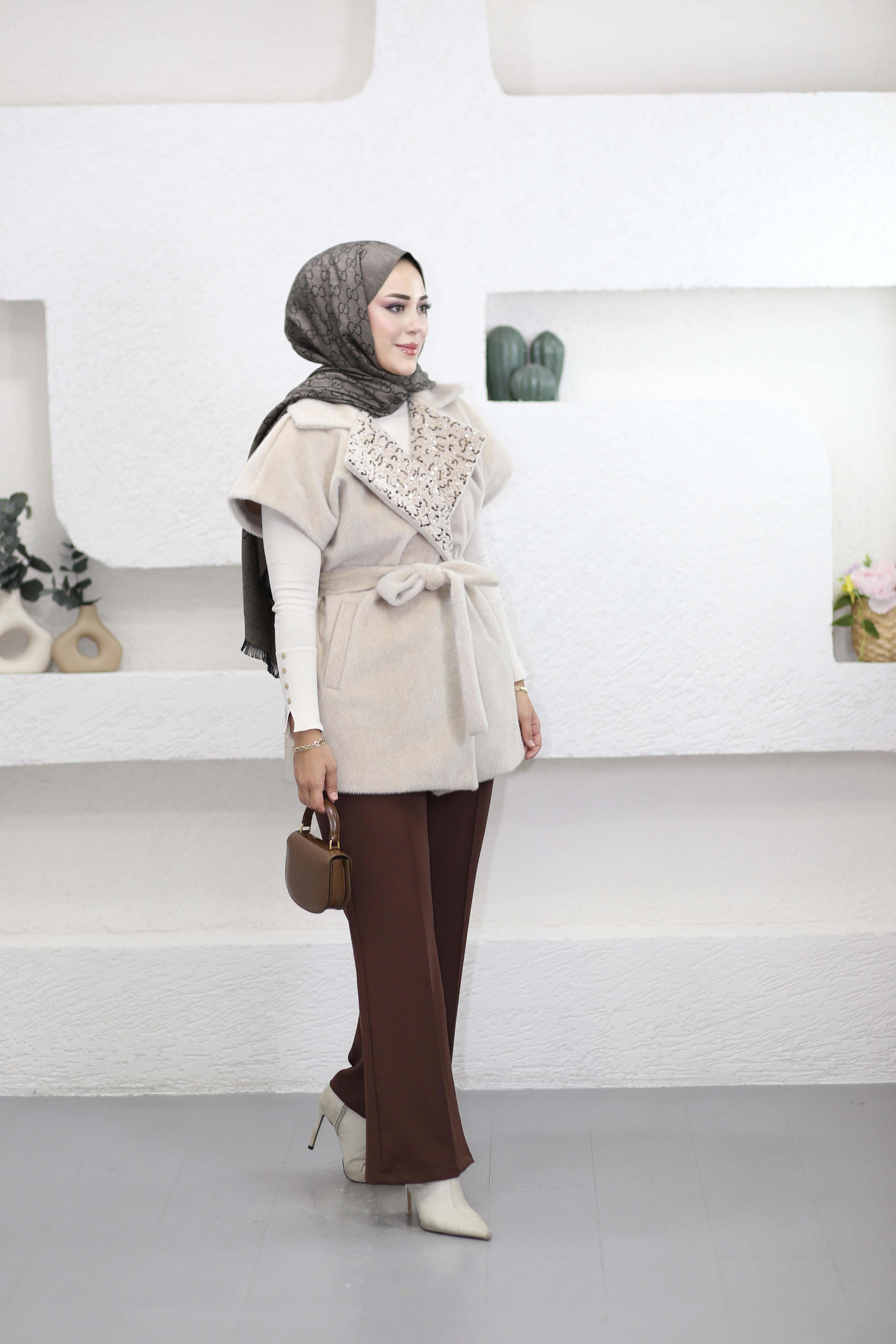 Pullu Yelek Bej 51220