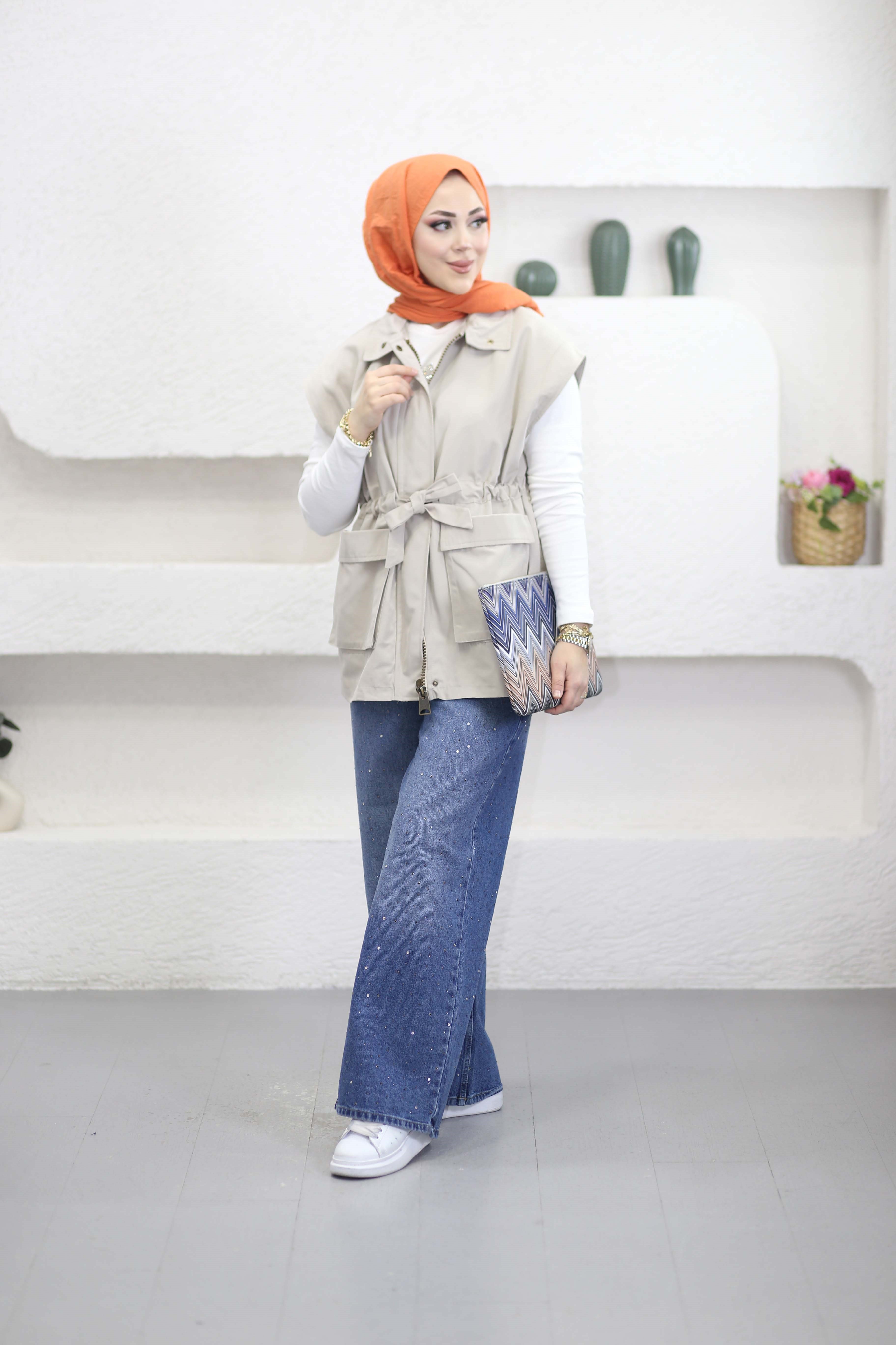 Büzgülü Yelek Taş 0004